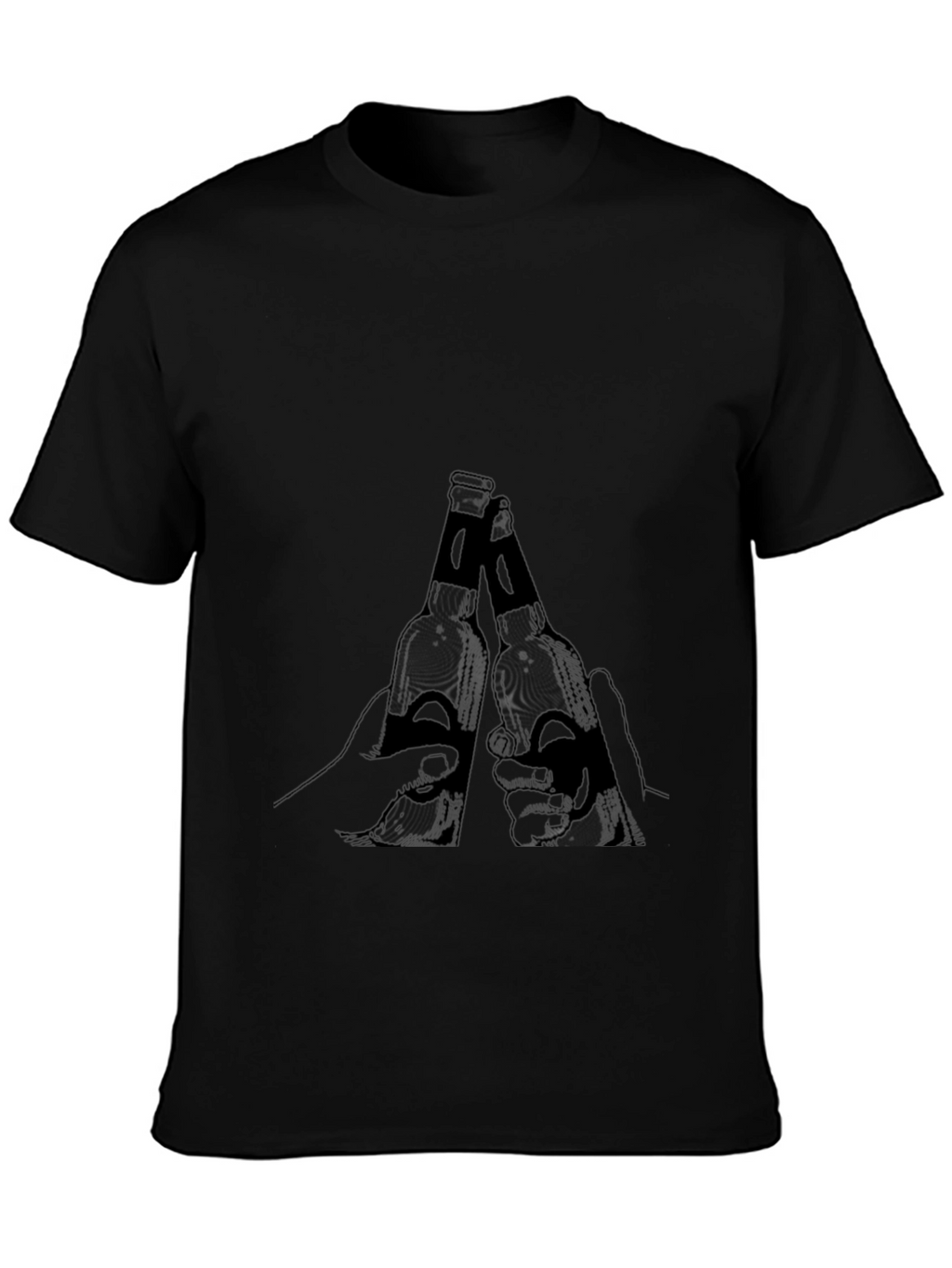 Mens Black Beer Toast Graphic Tee