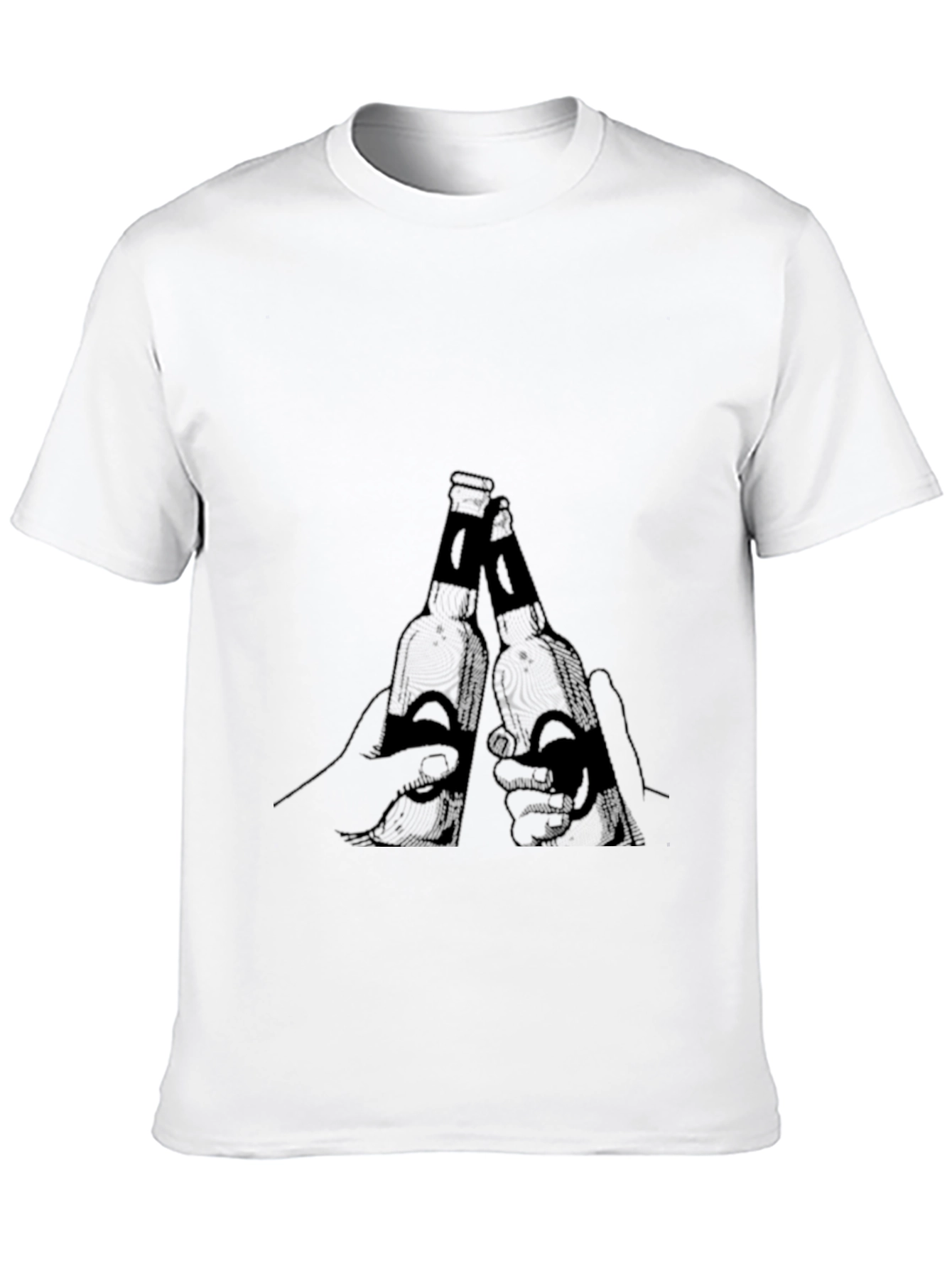 Mens Black Beer Toast Graphic Tee