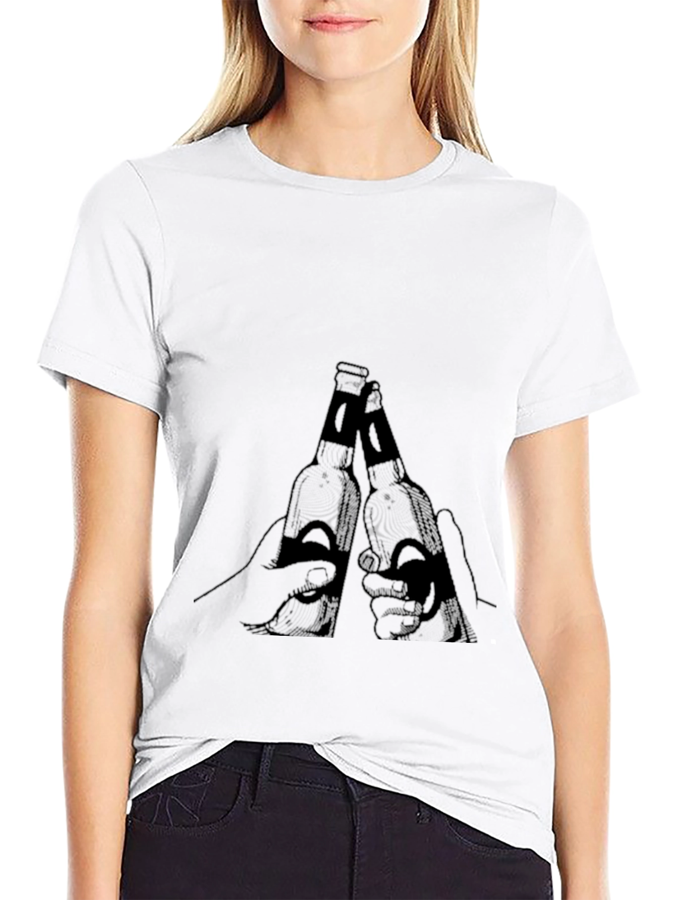 Mens Black Beer Toast Graphic Tee