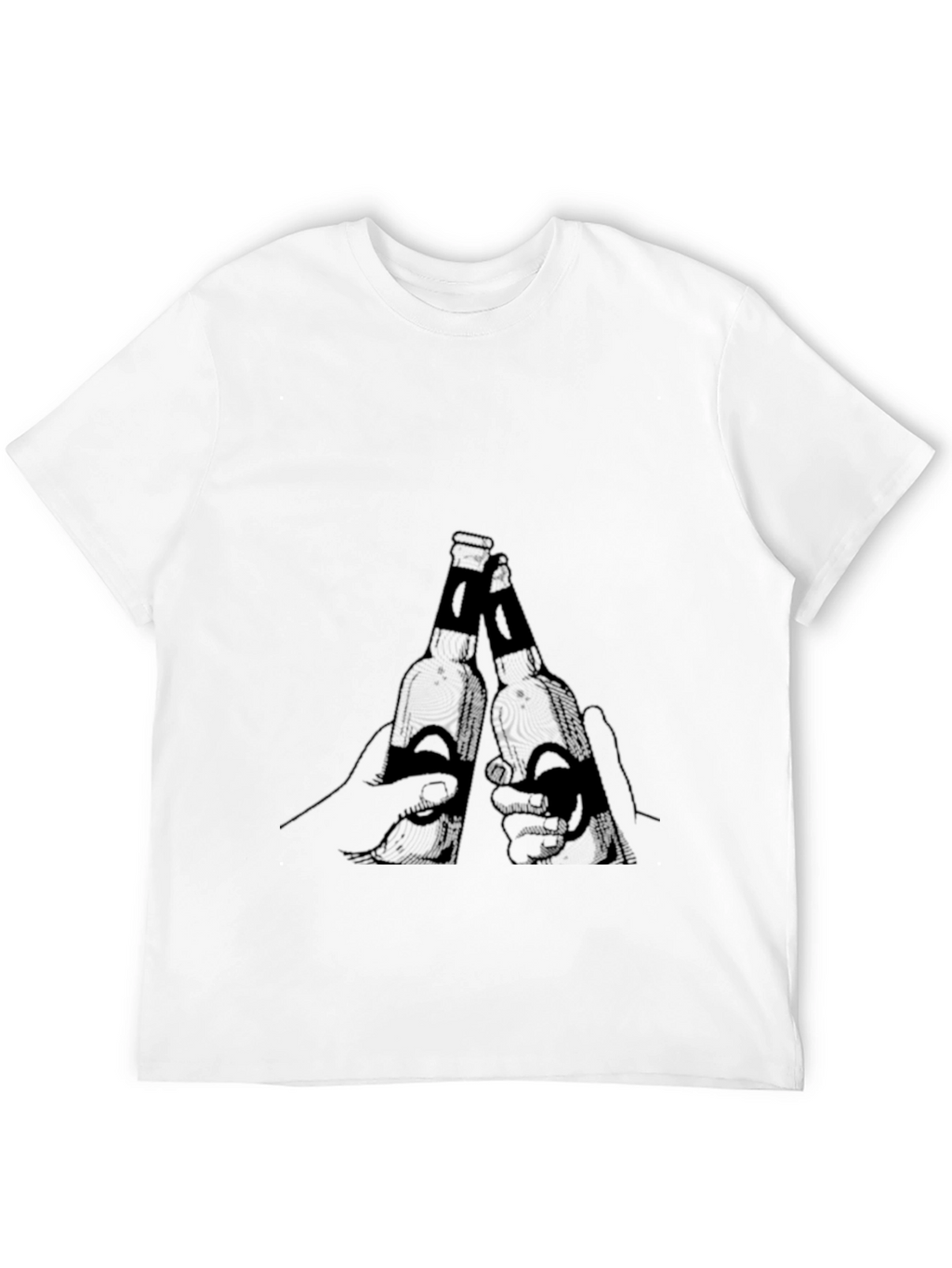 Mens Black Beer Toast Graphic Tee