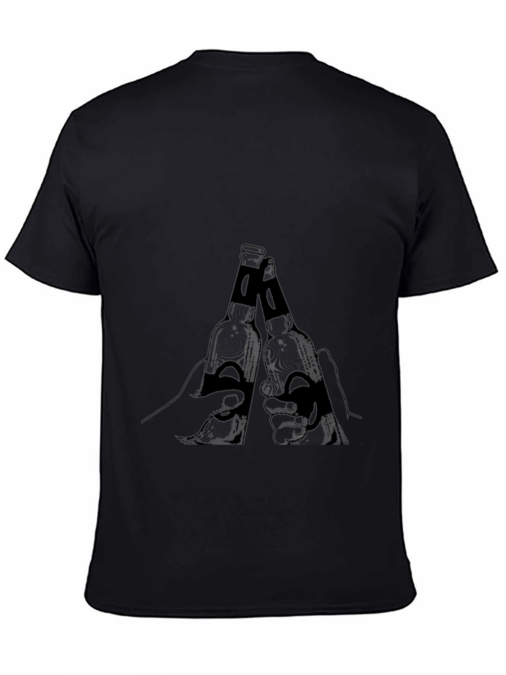 Mens Black Beer Toast Graphic Tee