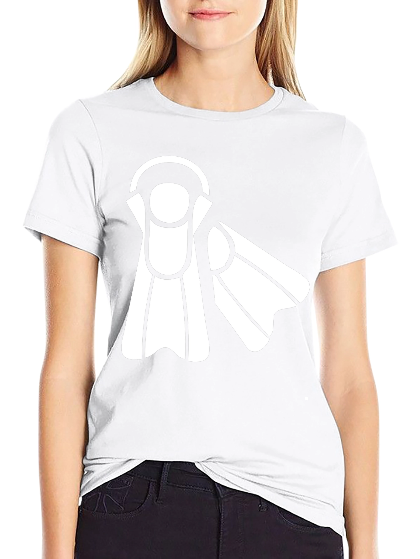 Diving Fins Graphic Tee - Black