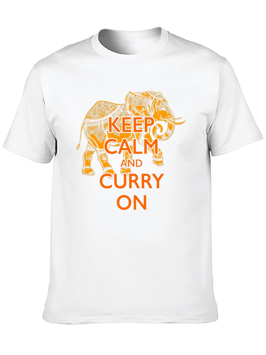 Keep Calm and Curry On Elephant Graphic Tee
