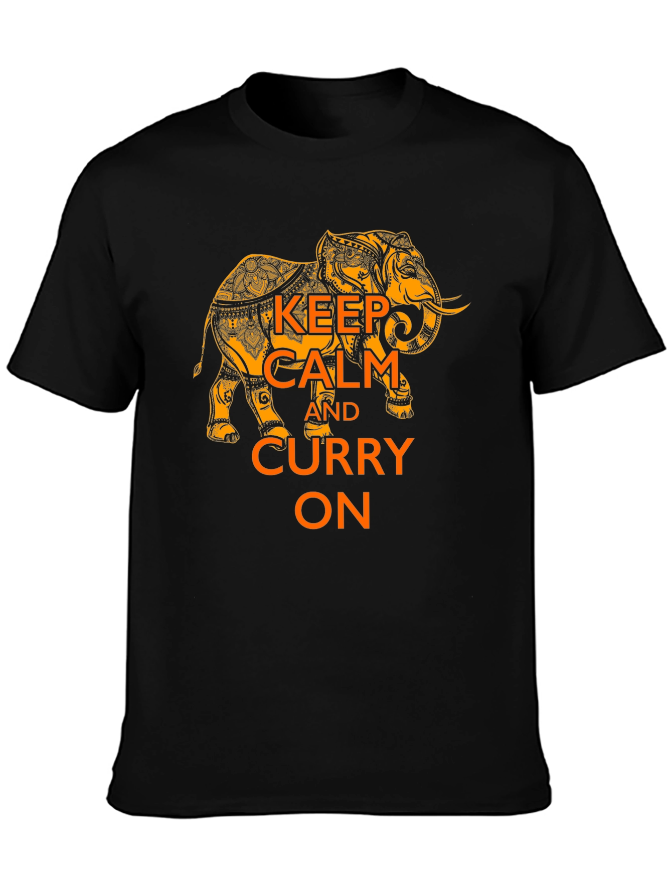 Keep Calm and Curry On Elephant Graphic Tee