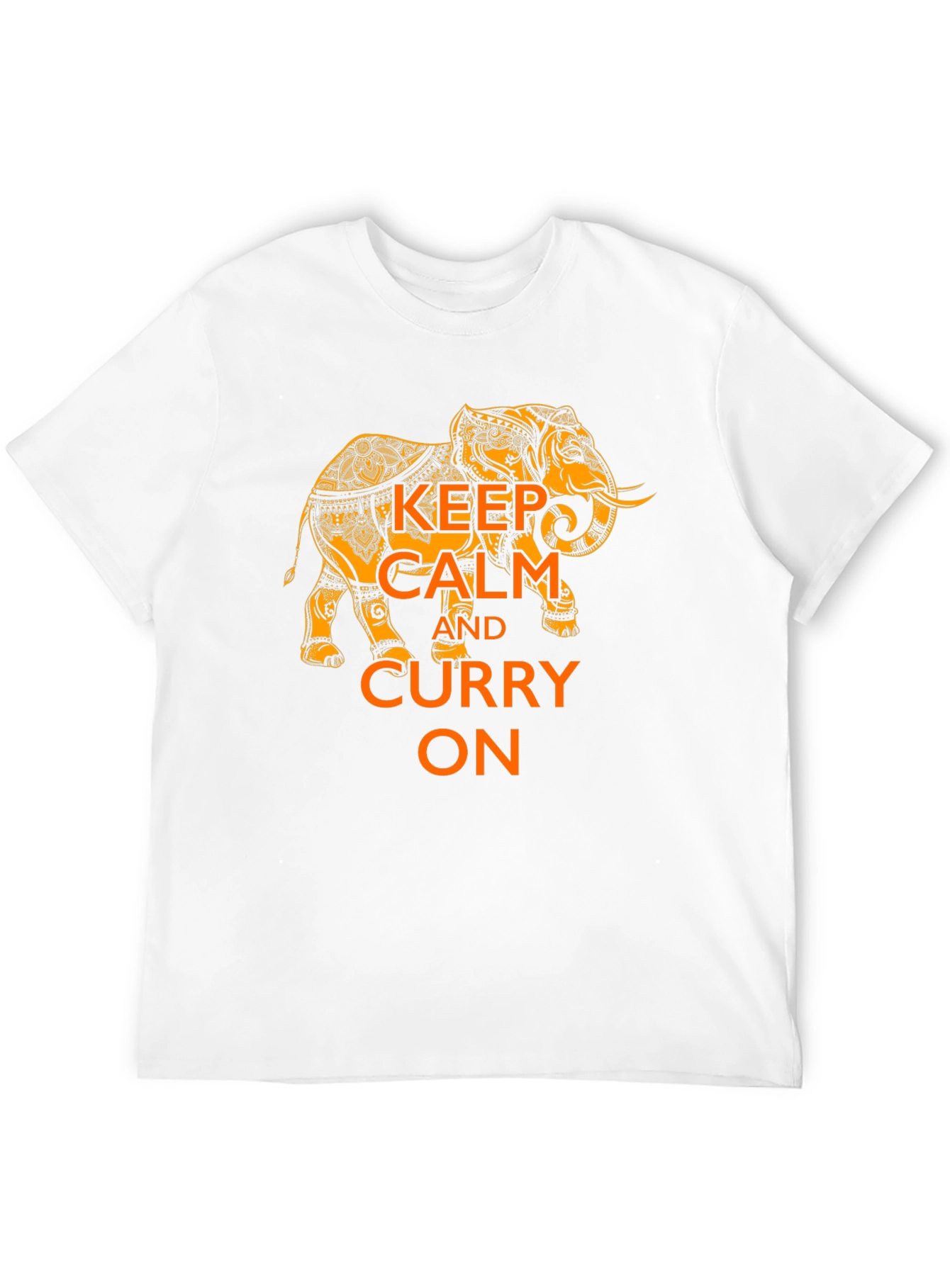 Keep Calm and Curry On Elephant Graphic Tee