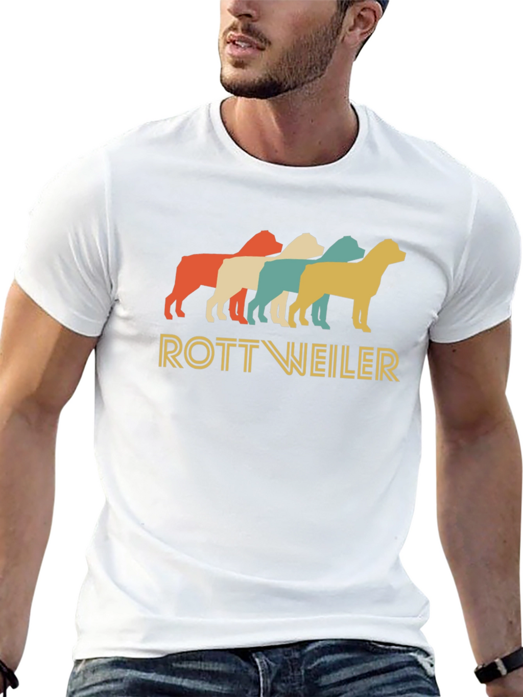 Retro Rottweiler Dog Breed Graphic T-Shirt