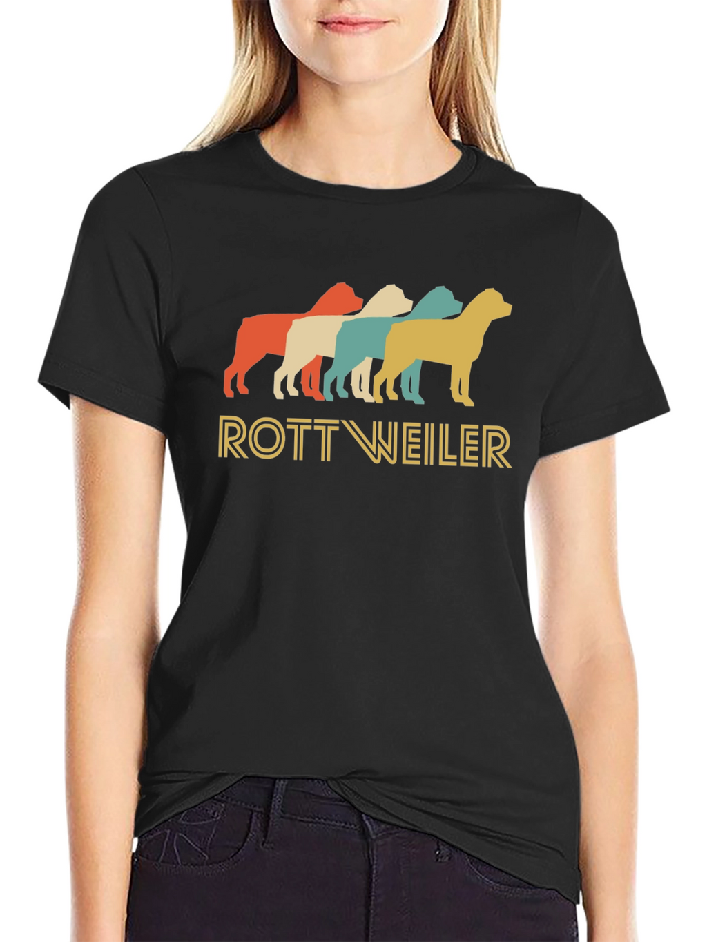 Retro Rottweiler Dog Breed Graphic T-Shirt