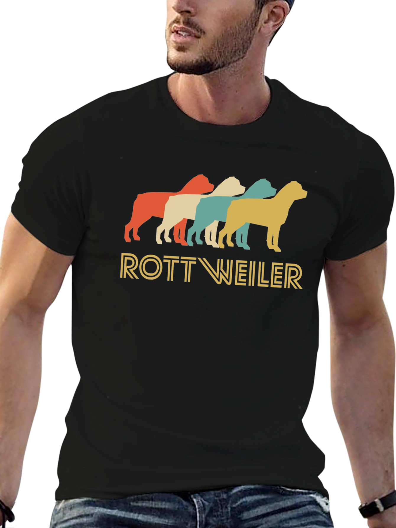 Retro Rottweiler Dog Breed Graphic T-Shirt