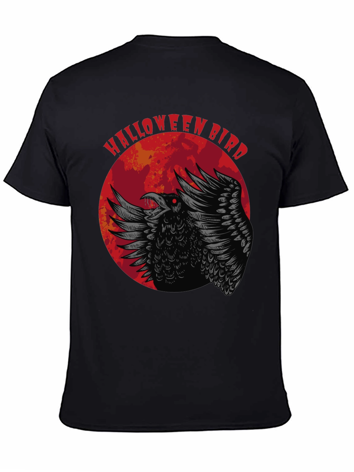 Halloween Bird Graphic Tee - Crow Moon Design