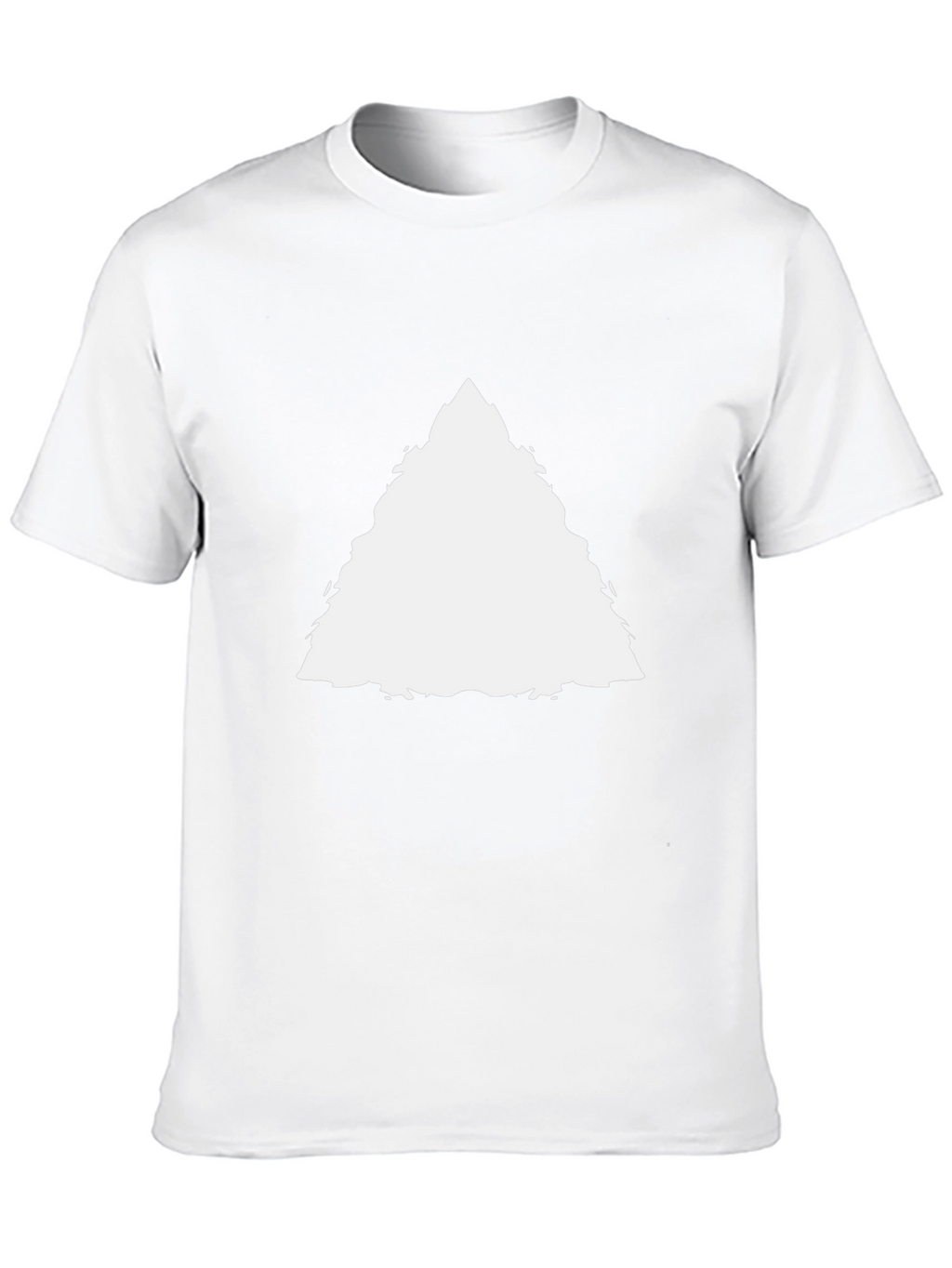 Mens Black T-Shirt with White Triangle Design