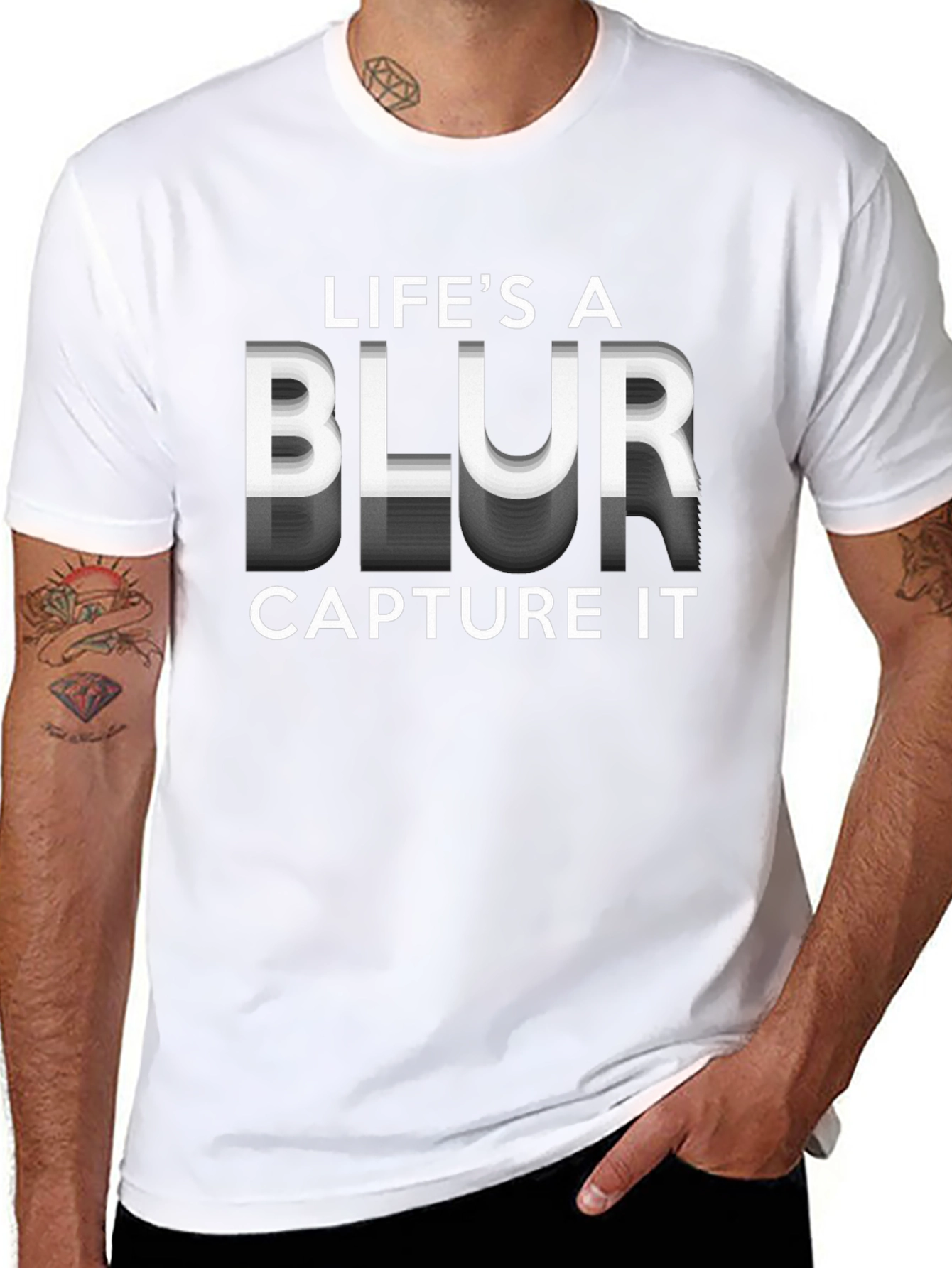Lifes a Blur Graphic T-Shirt