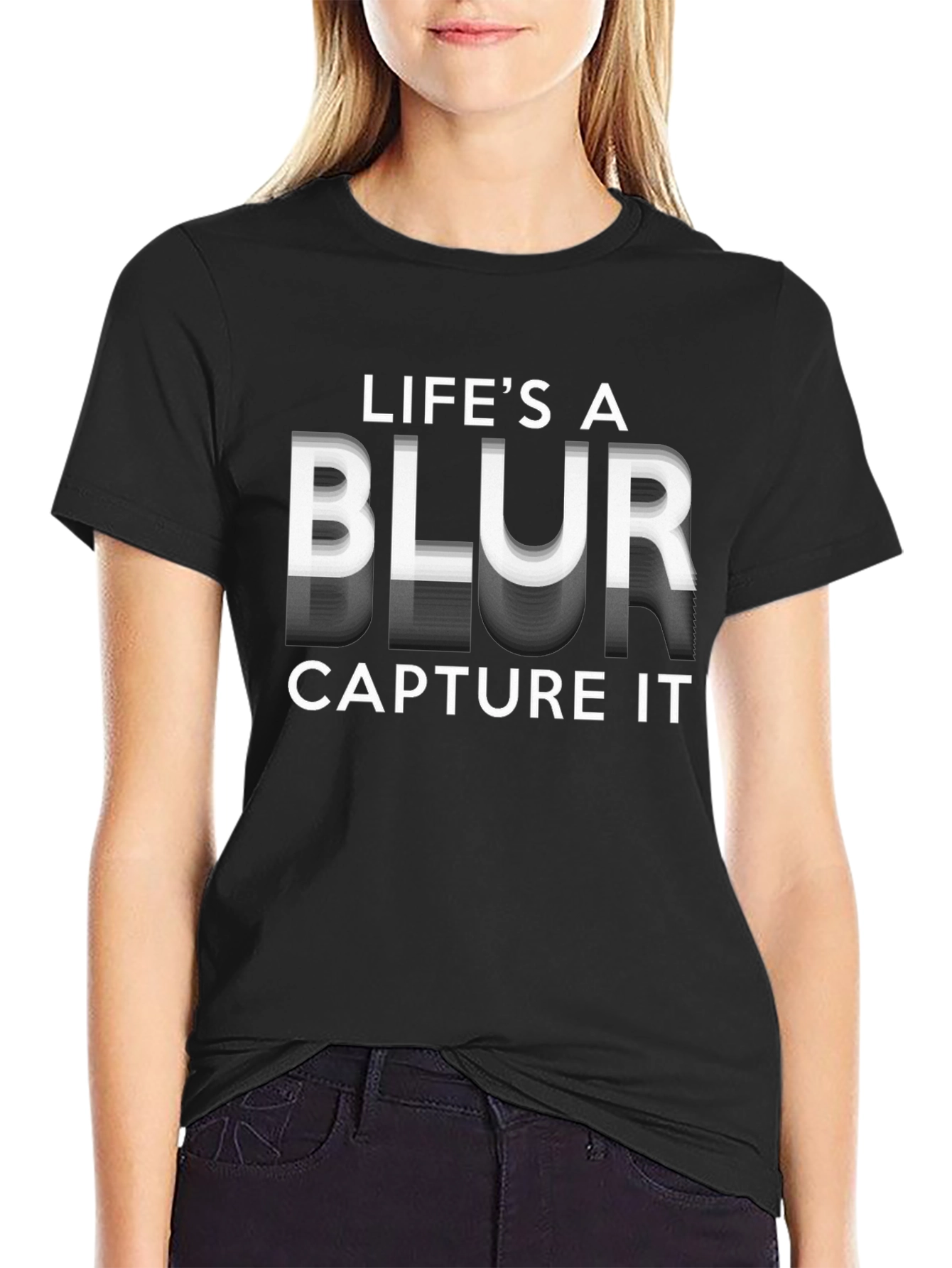 Lifes a Blur Graphic T-Shirt