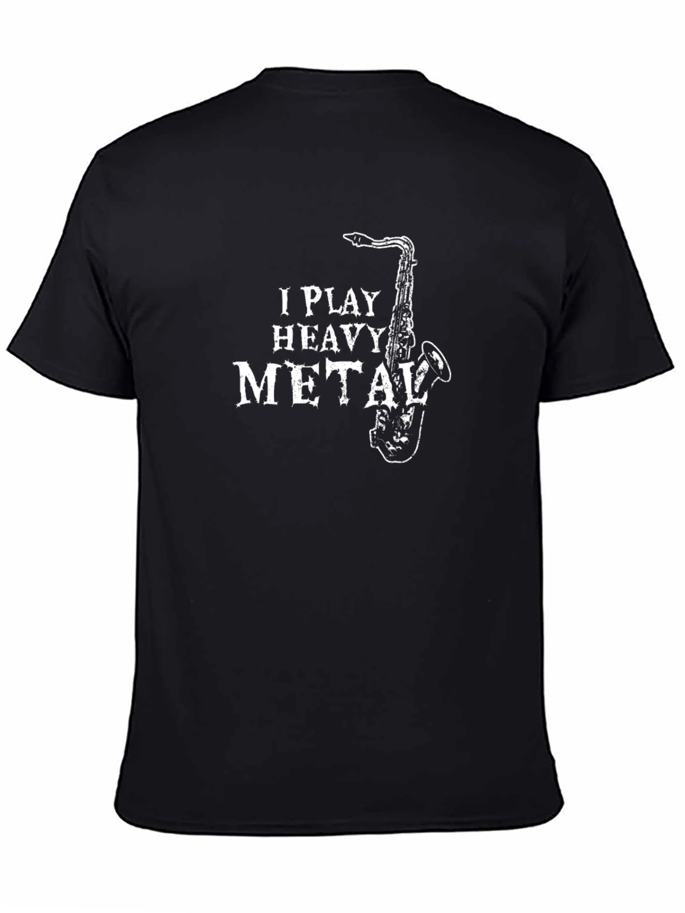 Heavy Metal Saxophone Black T-Shirt
