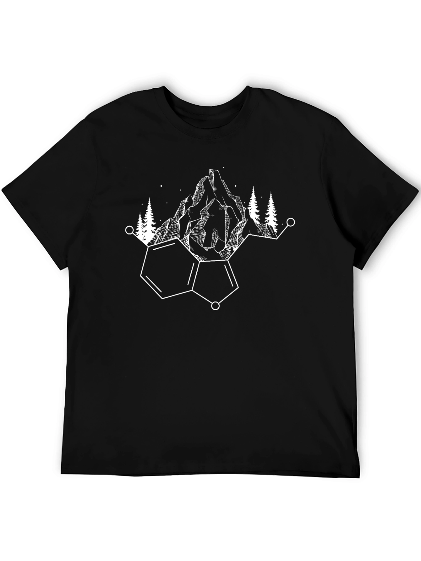 Mountain Serotonin Molecule Graphic Tee