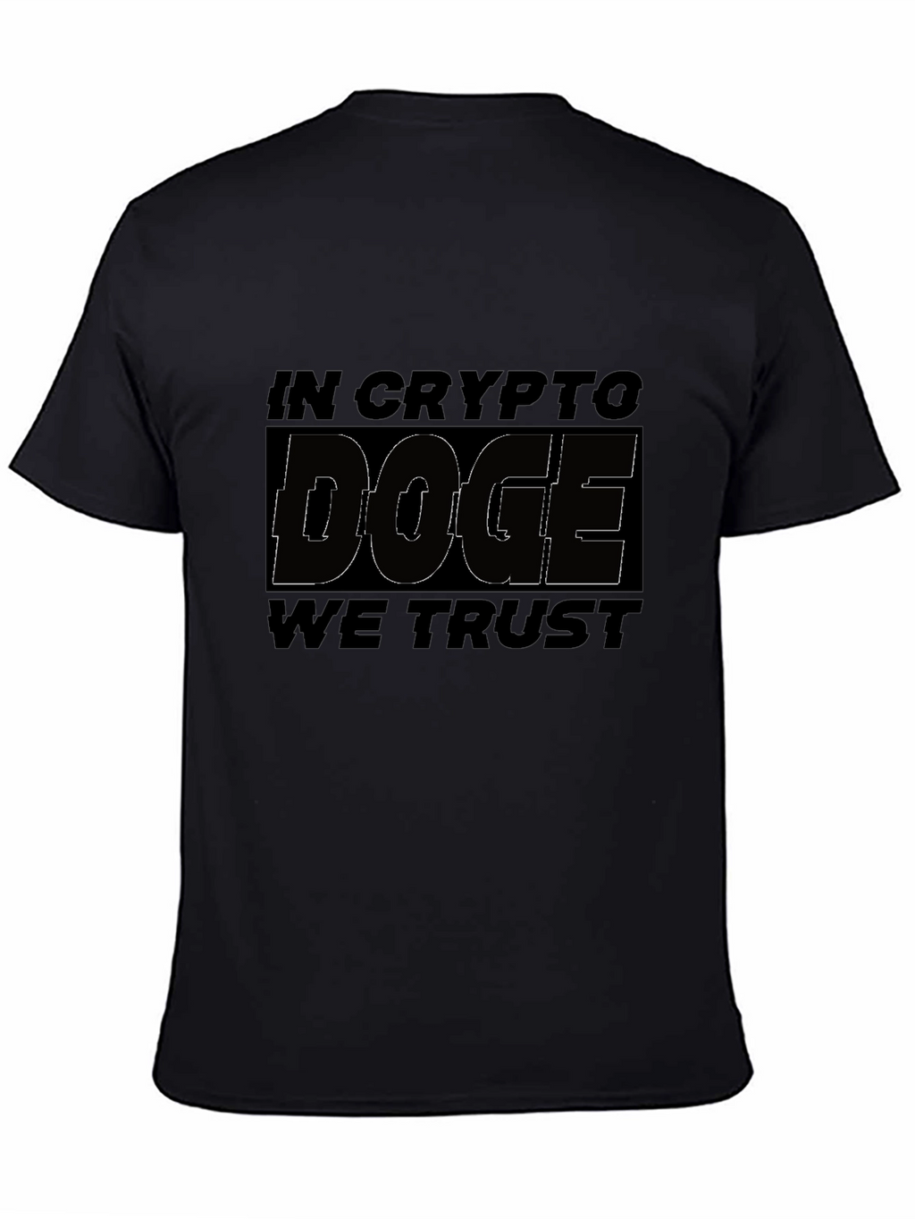 In Crypto Doge We Trust Black Graphic Tee