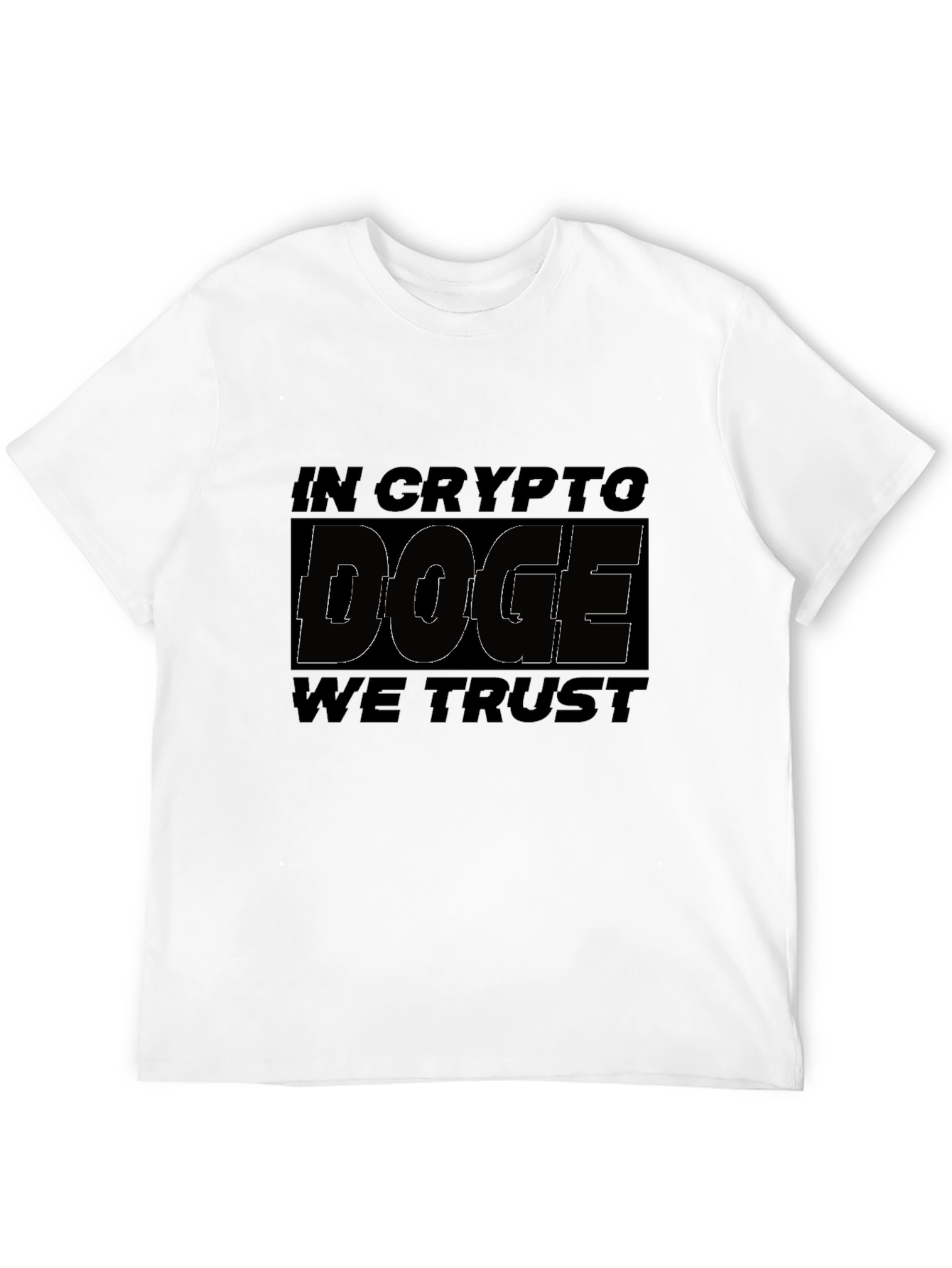 In Crypto Doge We Trust Black Graphic Tee