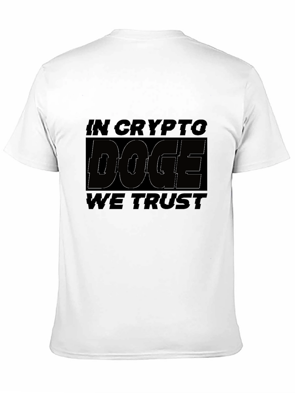 In Crypto Doge We Trust Black Graphic Tee