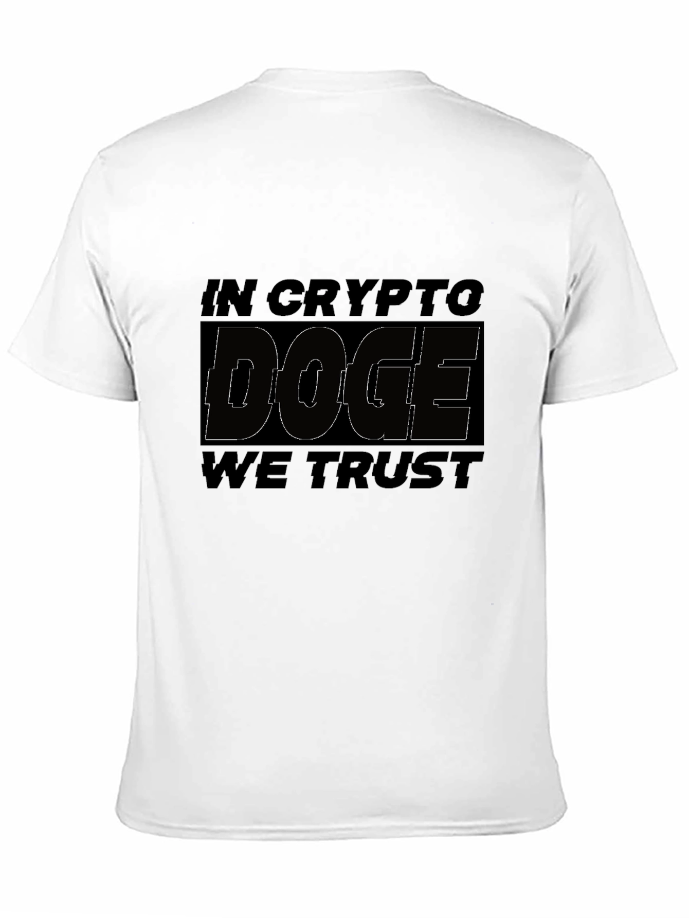 In Crypto Doge We Trust Black Graphic Tee