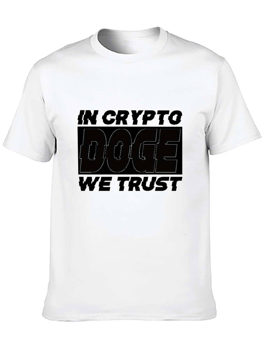 In Crypto Doge We Trust Black Graphic Tee