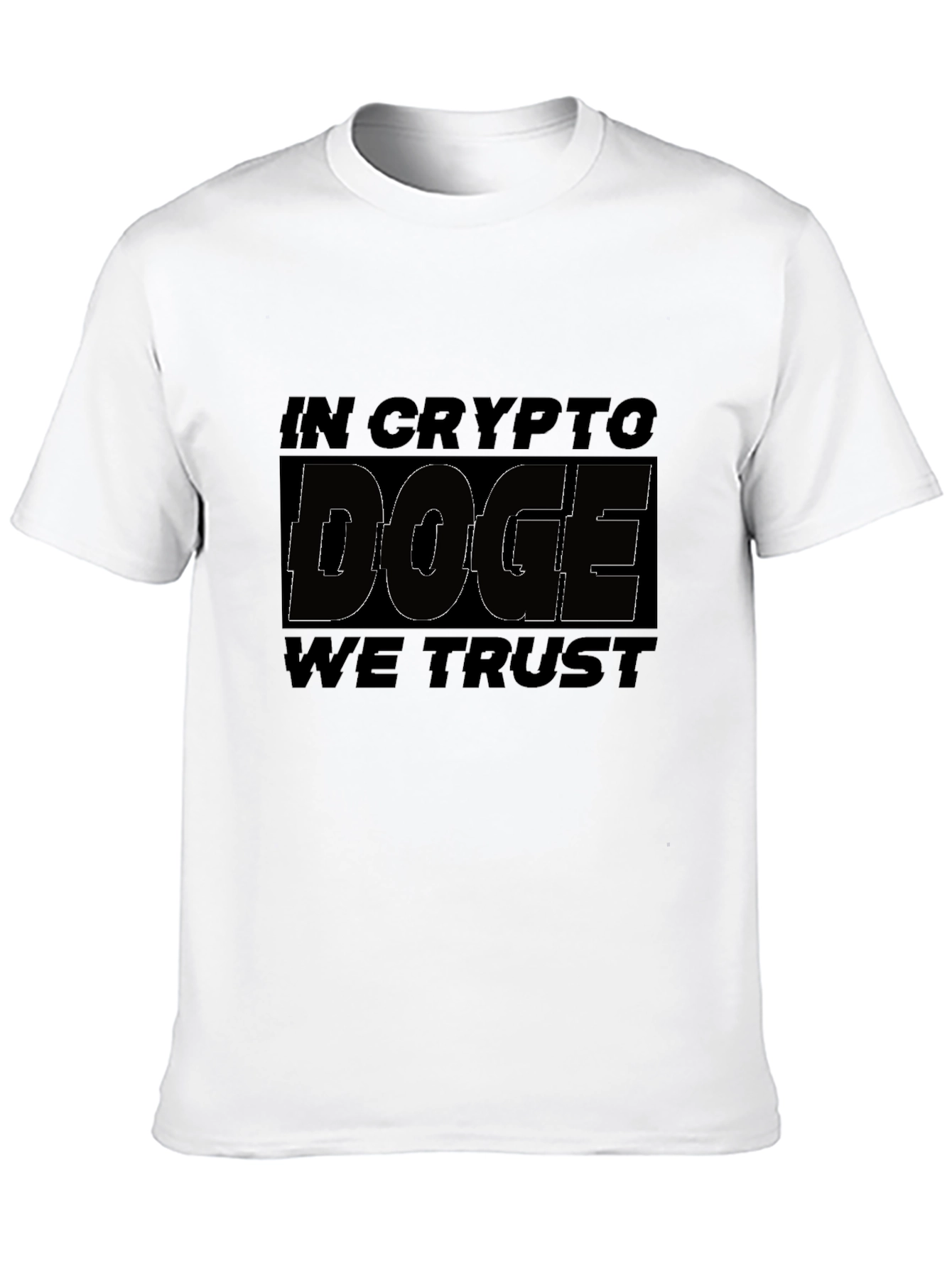 In Crypto Doge We Trust Black Graphic Tee