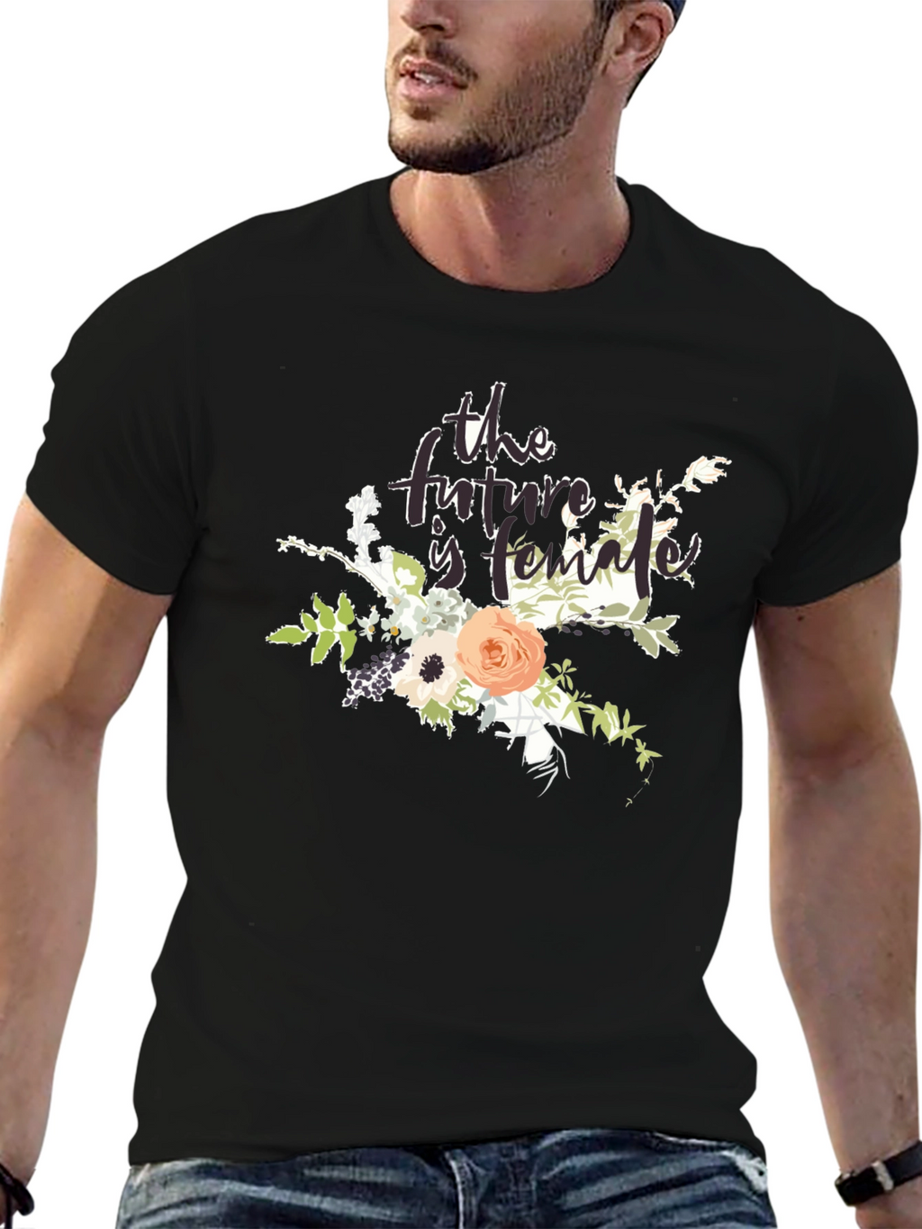 Feminist Floral Graphic T-Shirt
