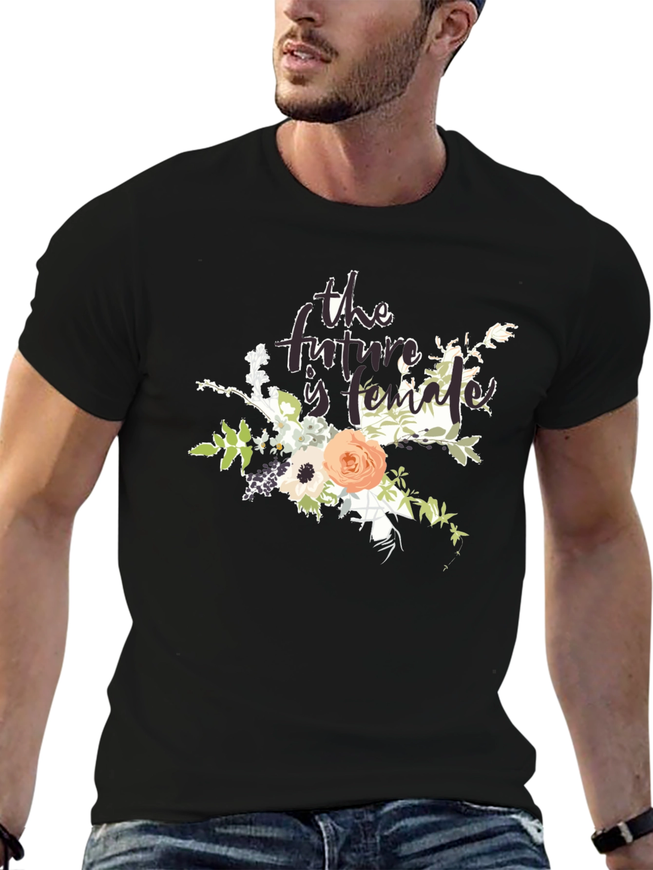 Feminist Floral Graphic T-Shirt