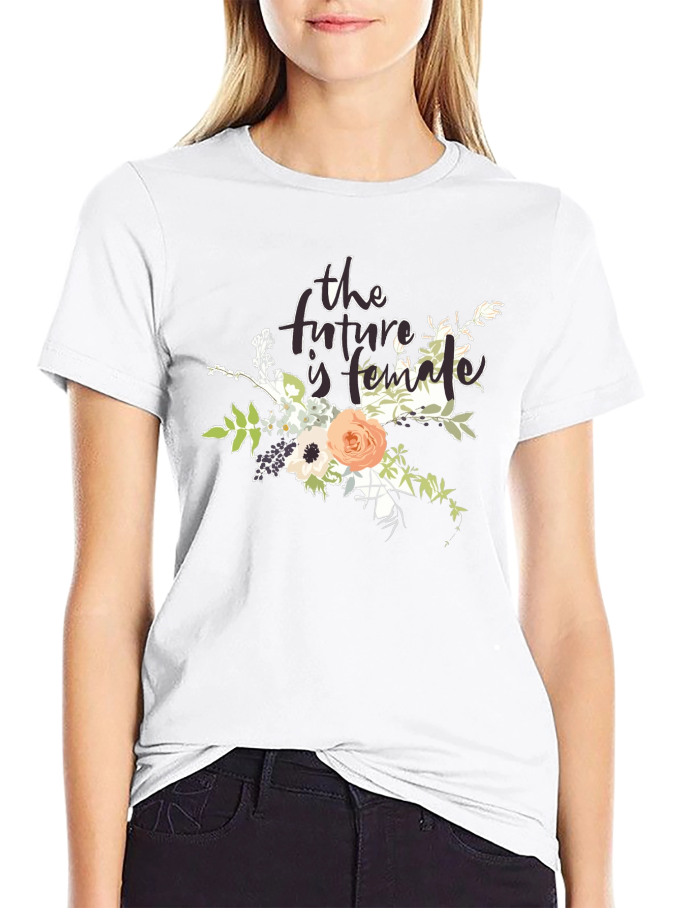 Feminist Floral Graphic T-Shirt