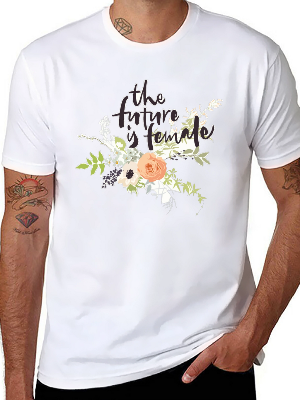 Feminist Floral Graphic T-Shirt