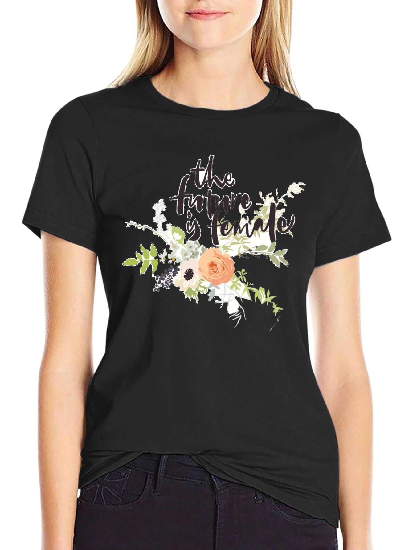Feminist Floral Graphic T-Shirt