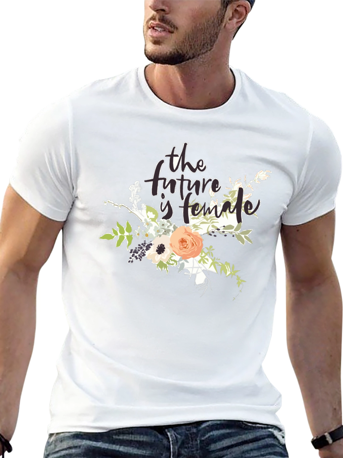 Feminist Floral Graphic T-Shirt