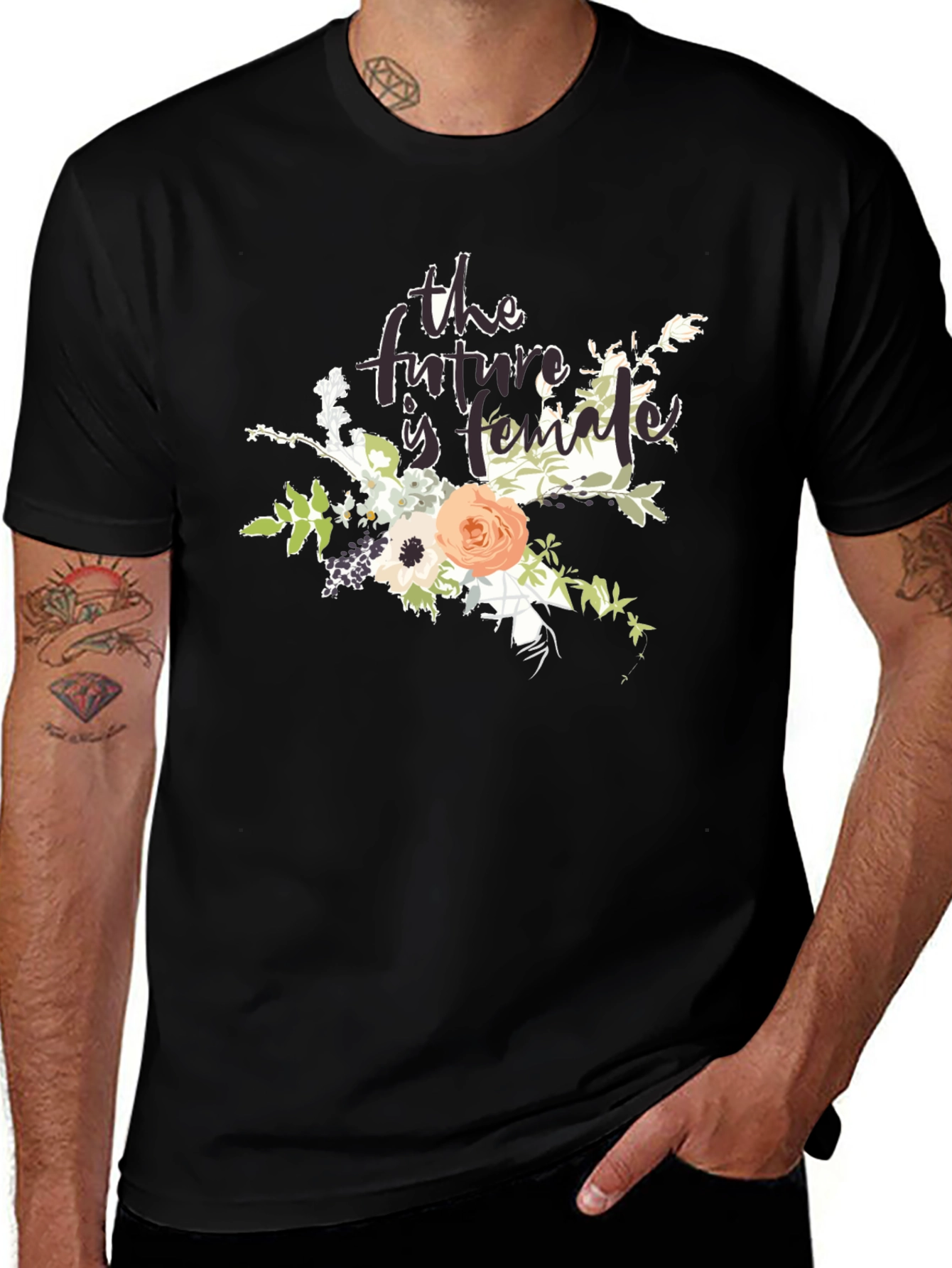 Feminist Floral Graphic T-Shirt