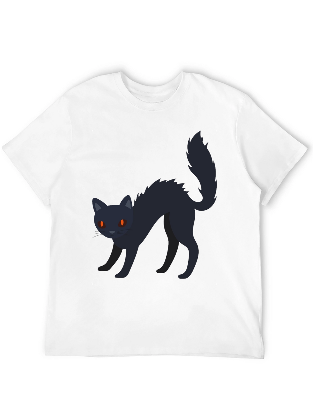 Black Cat Graphic Tee - Halloween T-Shirt