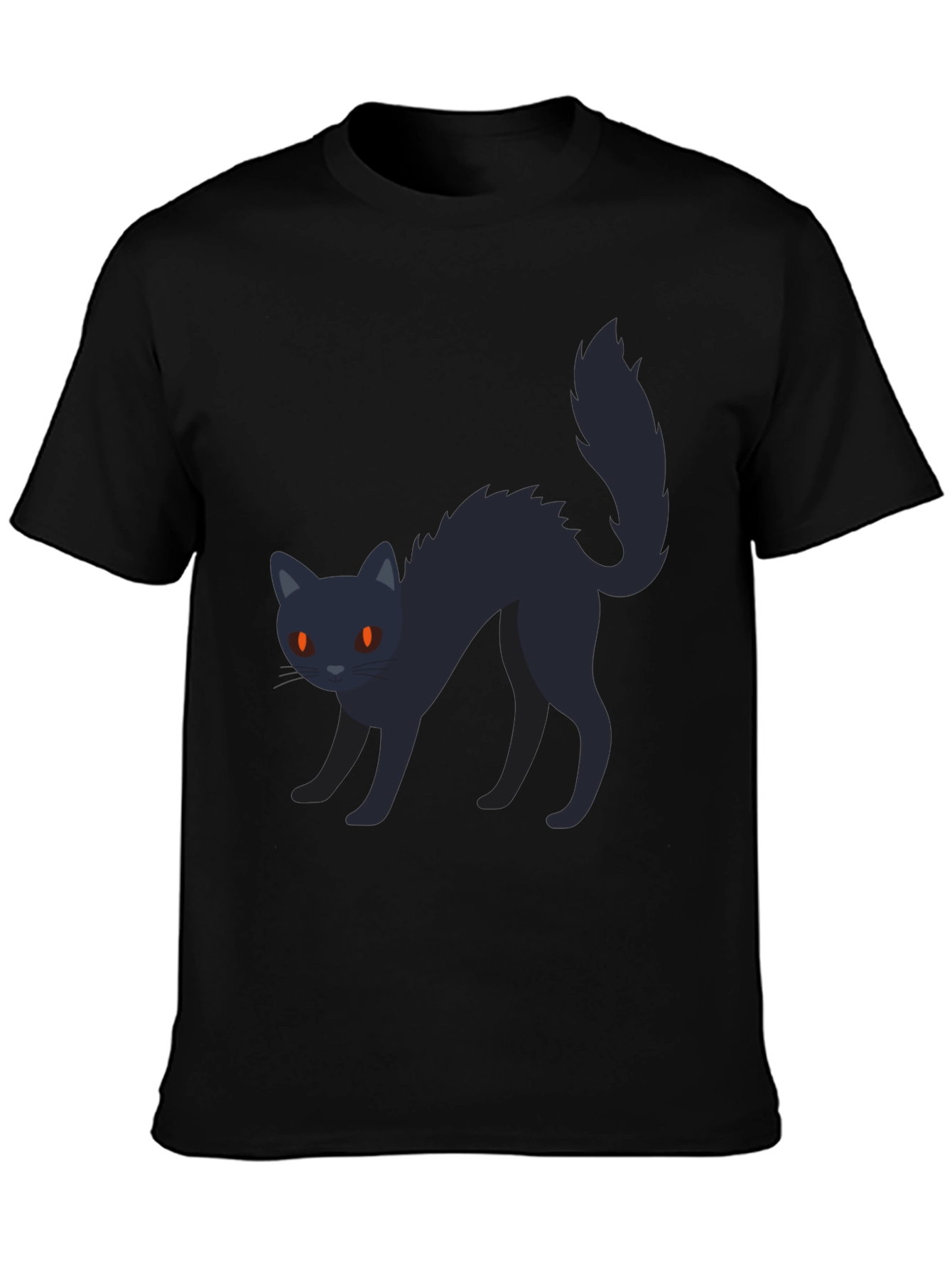 Black Cat Graphic Tee - Halloween T-Shirt