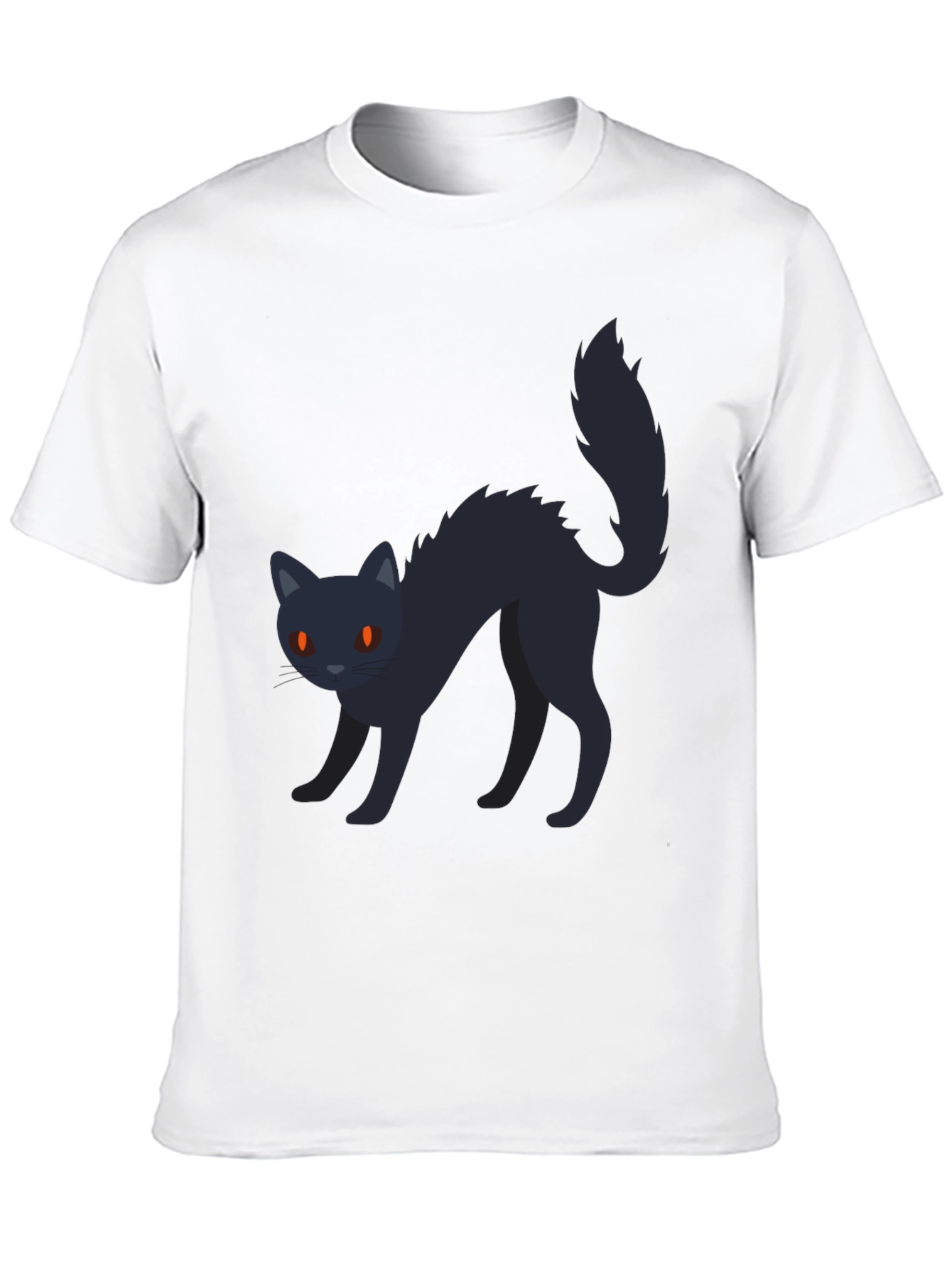 Black Cat Graphic Tee - Halloween T-Shirt