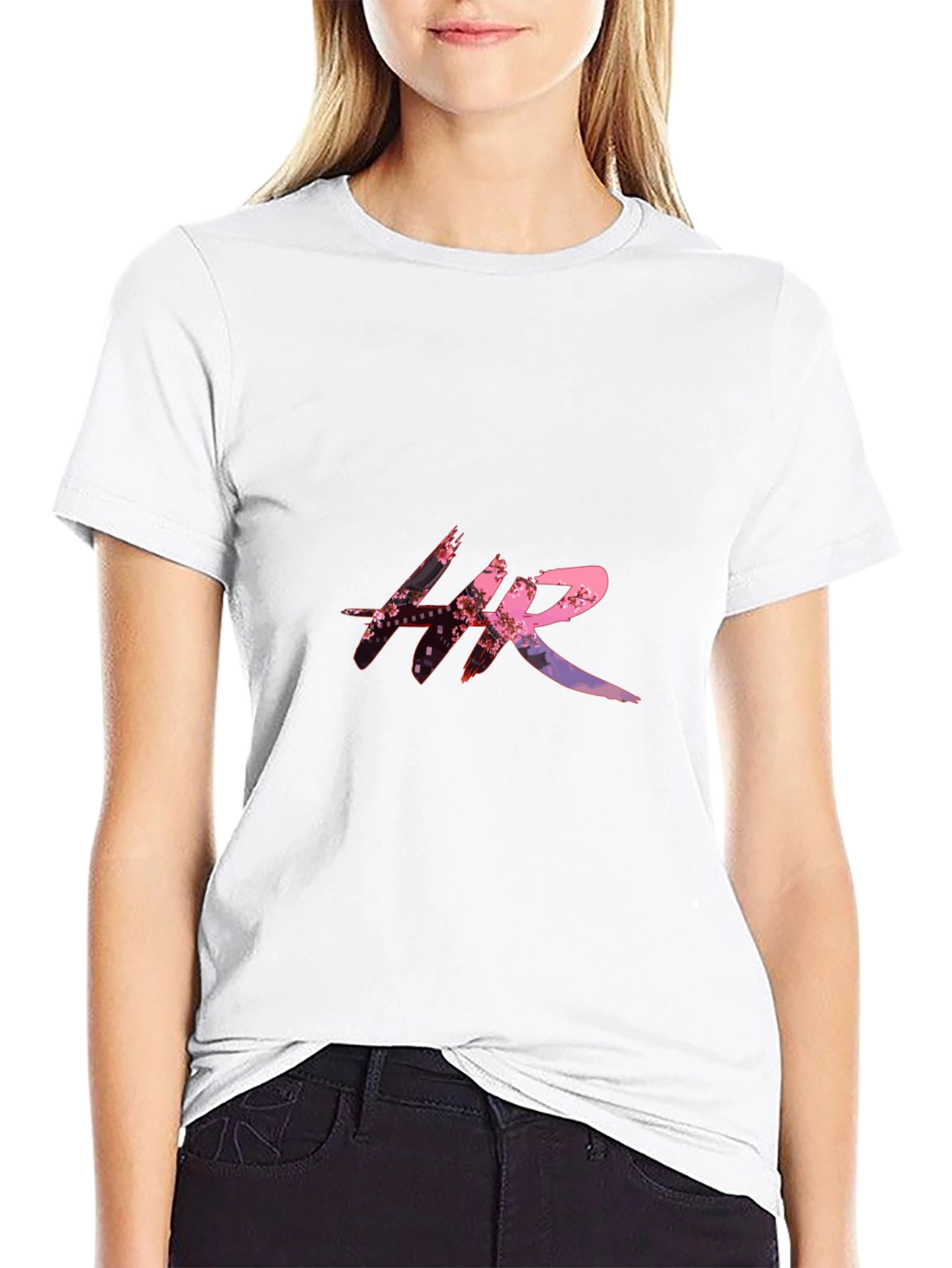 HR Pink Sakura T-Shirt - Stylish Graphic Tee