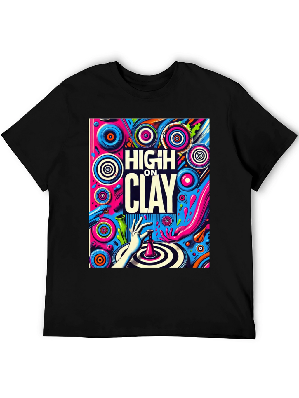High On Clay Graphic T-Shirt - Cool Artist Tee