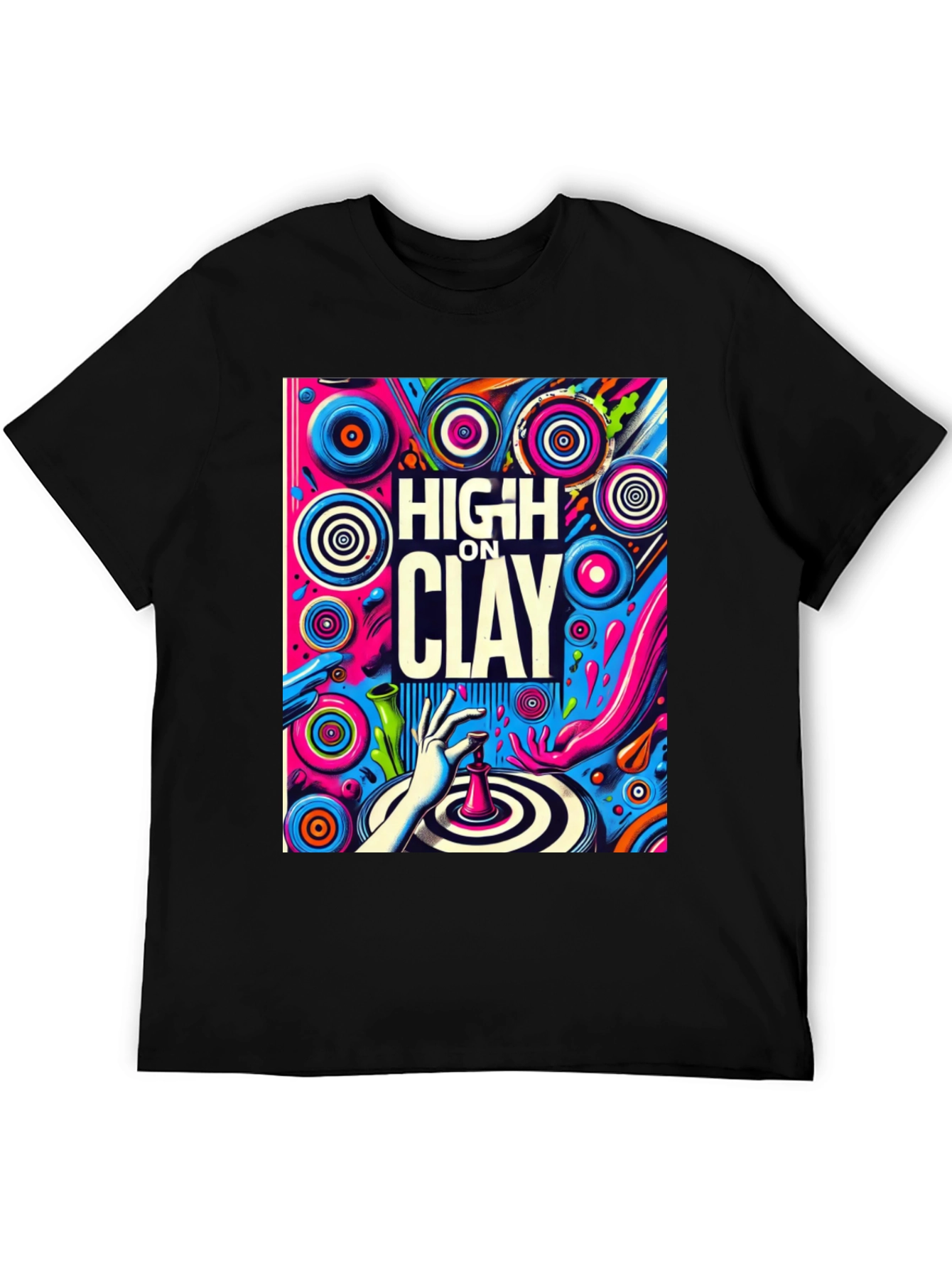 High On Clay Graphic T-Shirt - Cool Artist Tee