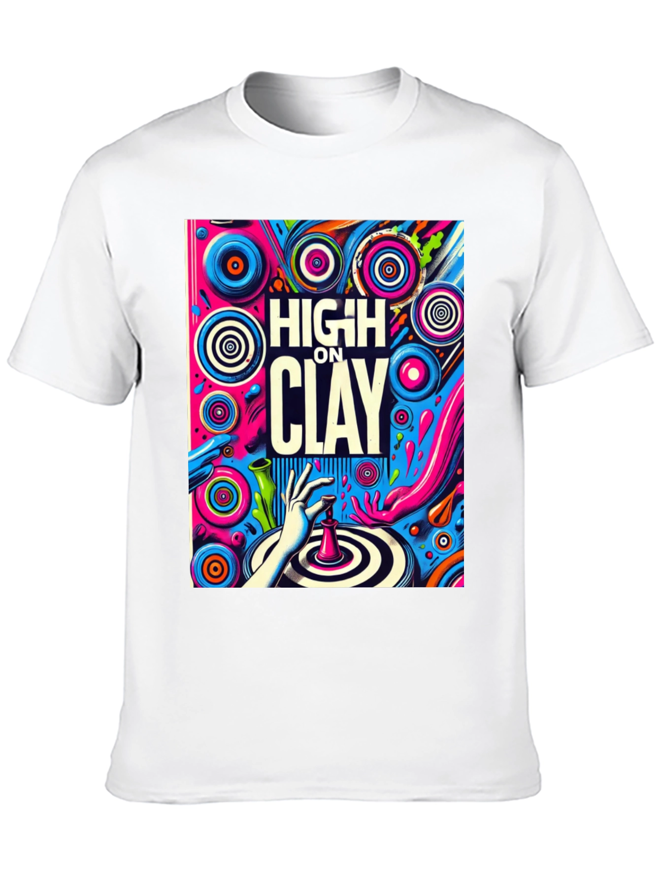 High On Clay Graphic T-Shirt - Cool Artist Tee