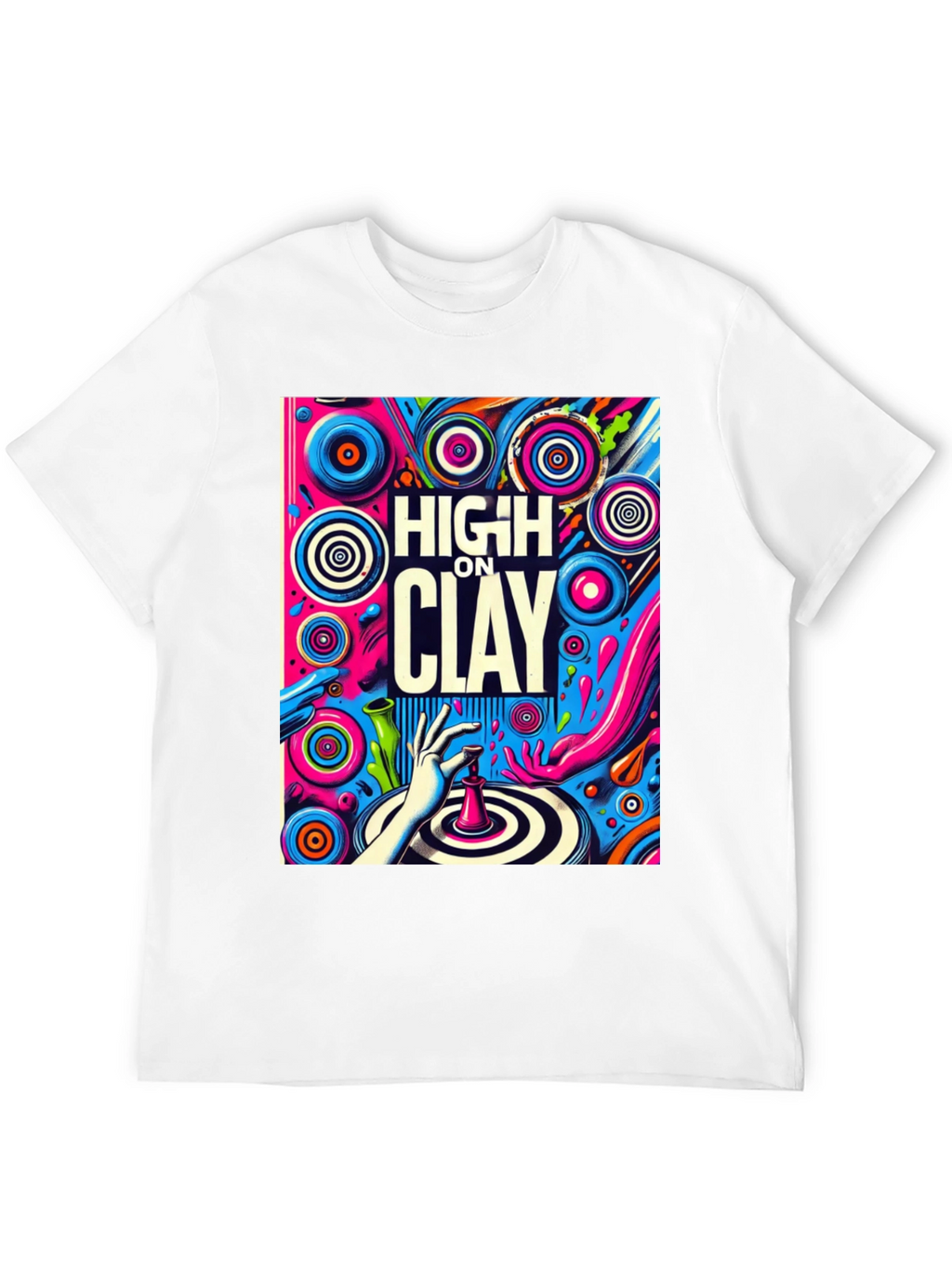 High On Clay Graphic T-Shirt - Cool Artist Tee