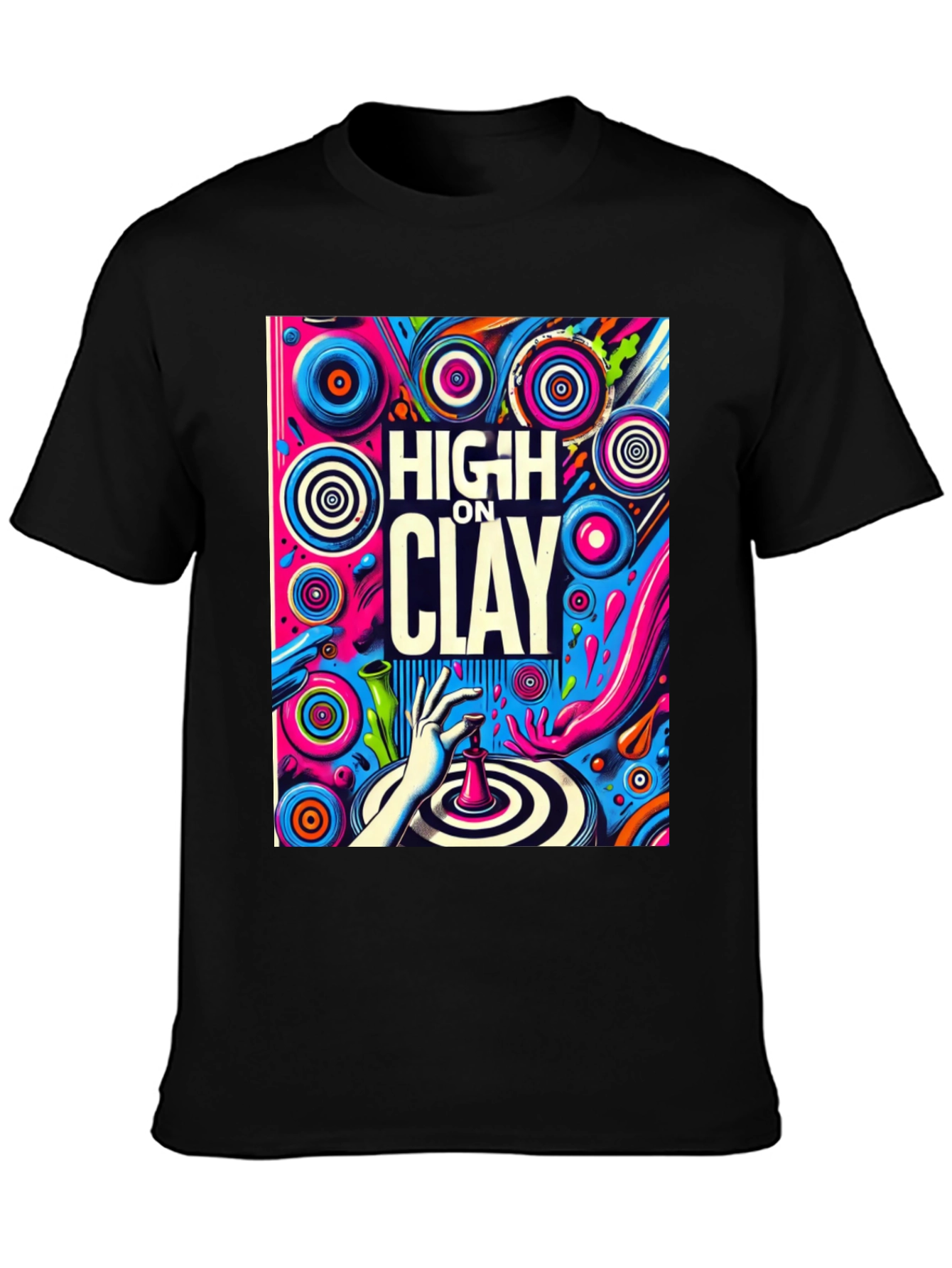 High On Clay Graphic T-Shirt - Cool Artist Tee