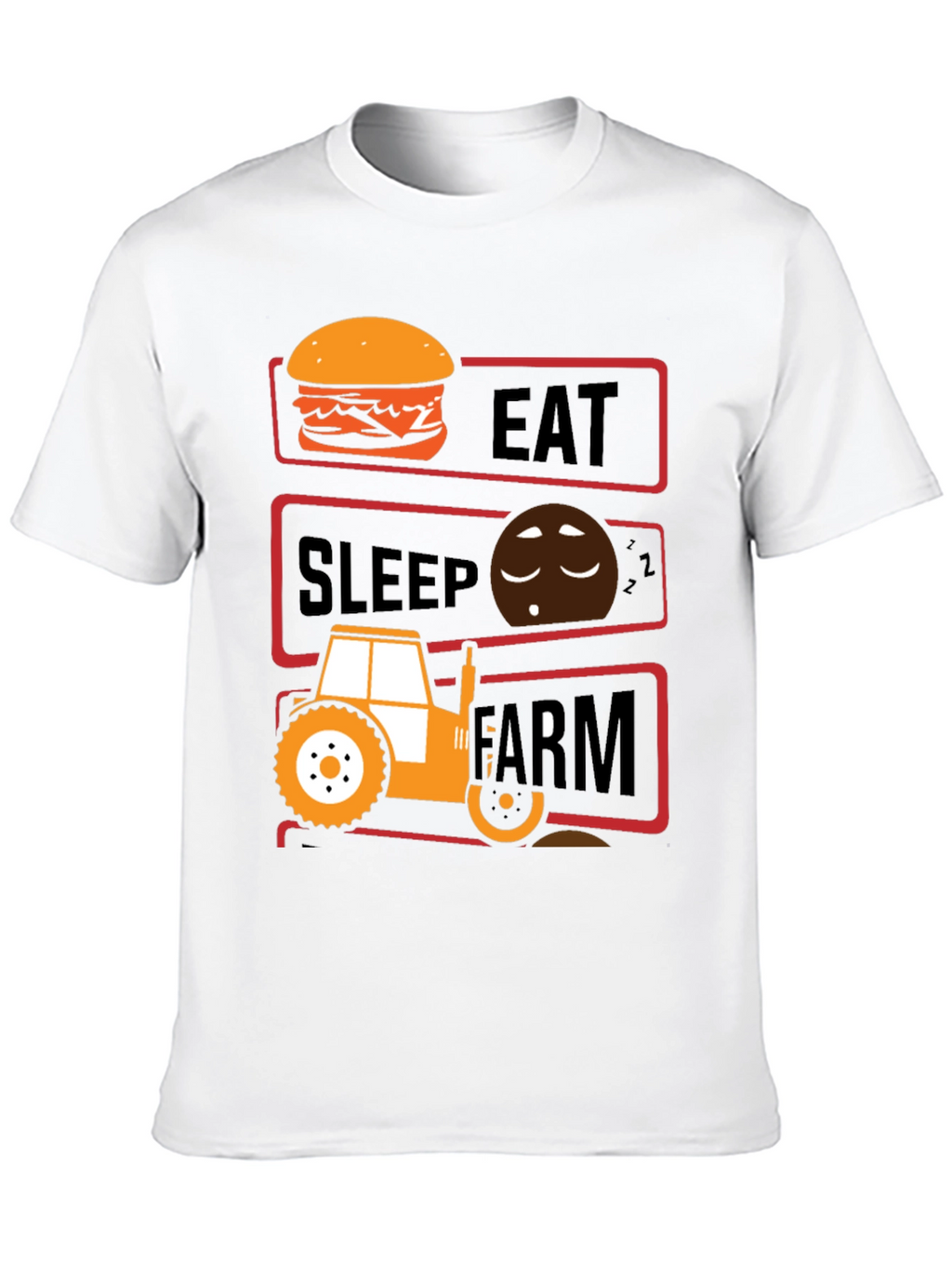 Eat Sleep Farm Mens Graphic T-Shirt