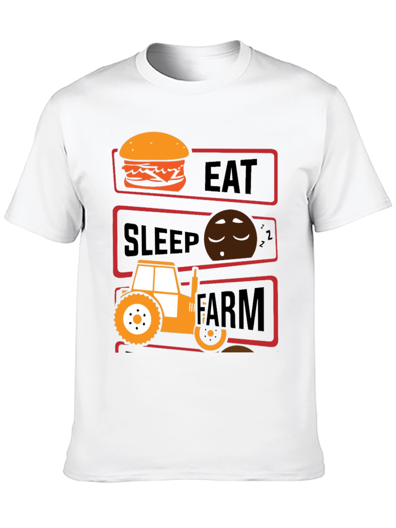 Eat Sleep Farm Mens Graphic T-Shirt