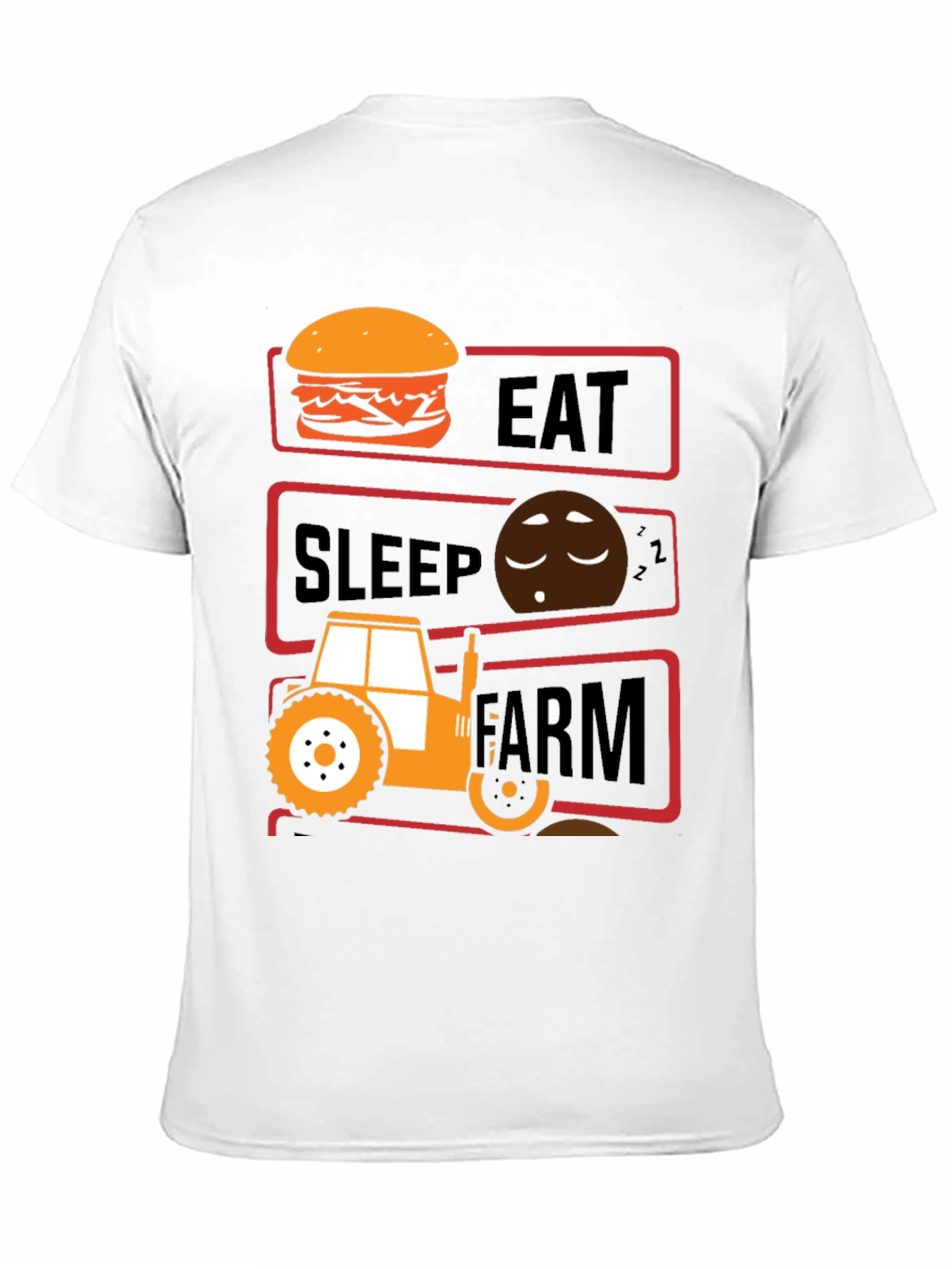 Eat Sleep Farm Mens Graphic T-Shirt