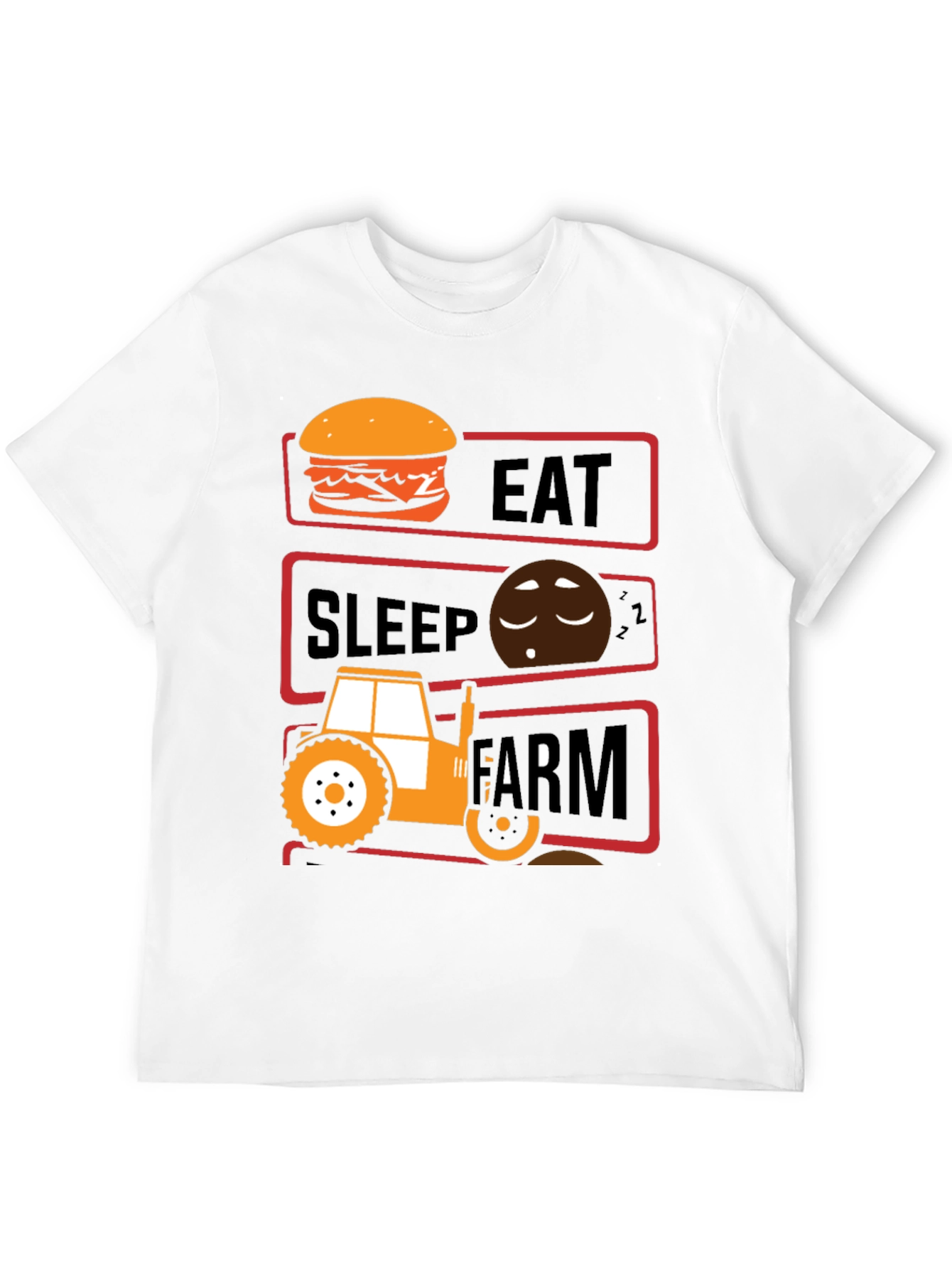 Eat Sleep Farm Mens Graphic T-Shirt
