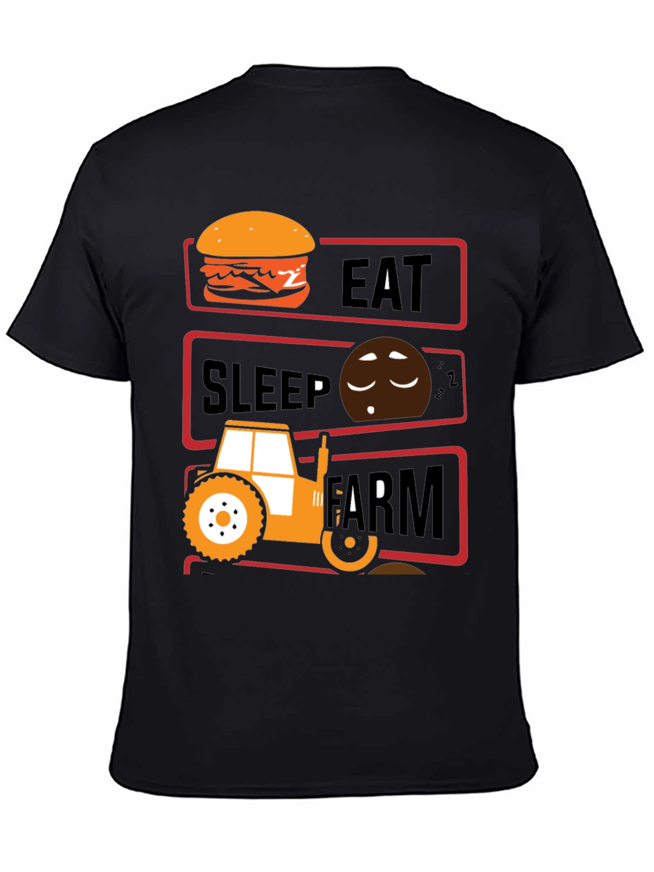Eat Sleep Farm Mens Graphic T-Shirt