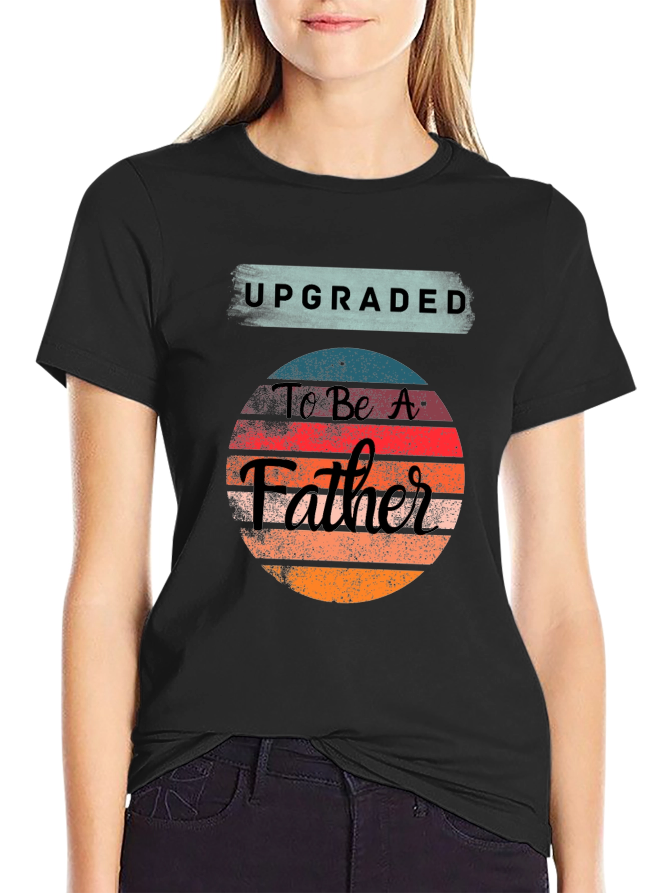 Upgraded To Be A Father Graphic T-Shirt