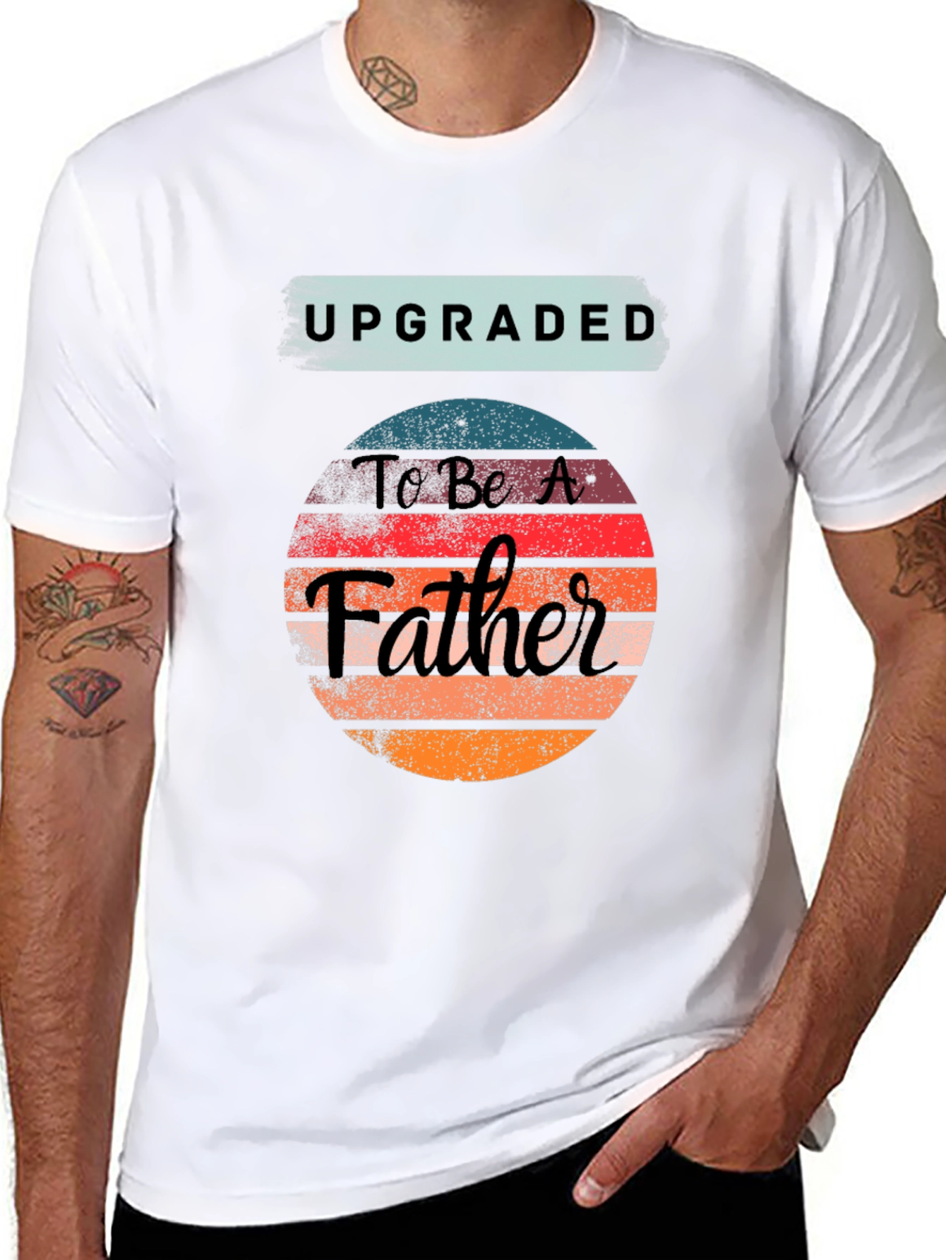 Upgraded To Be A Father Graphic T-Shirt