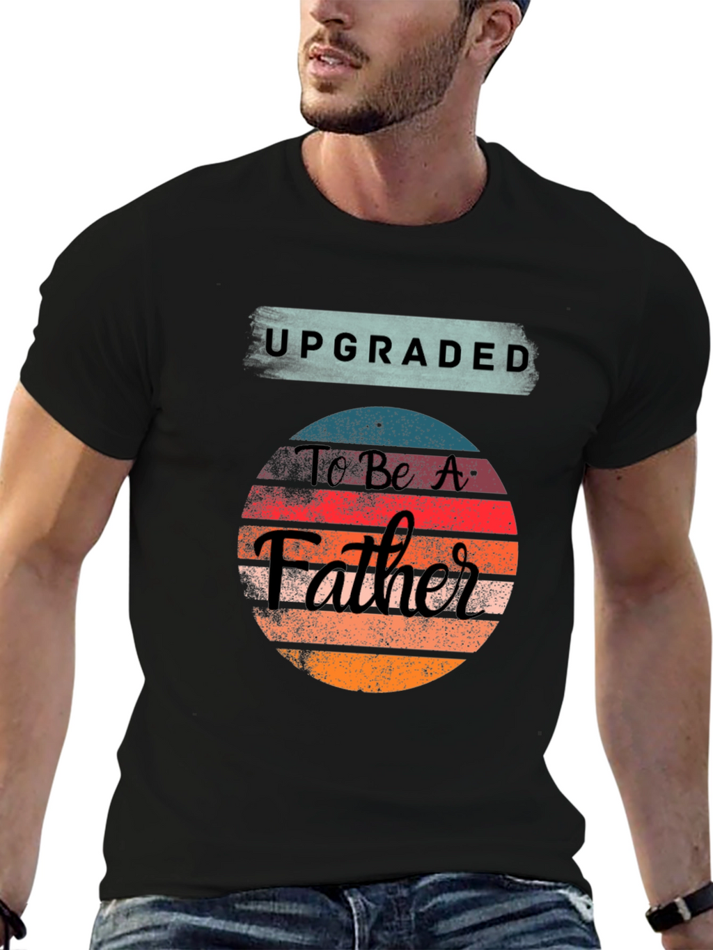 Upgraded To Be A Father Graphic T-Shirt