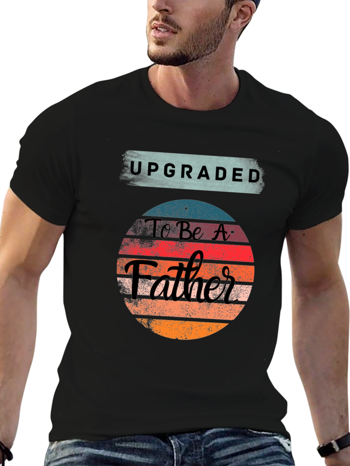 Upgraded To Be A Father Graphic T-Shirt