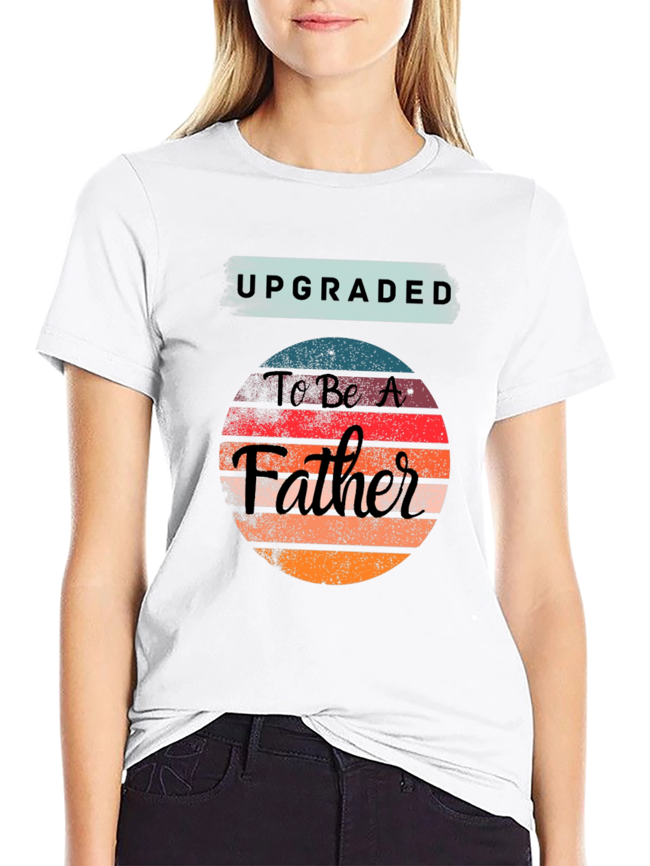 Upgraded To Be A Father Graphic T-Shirt